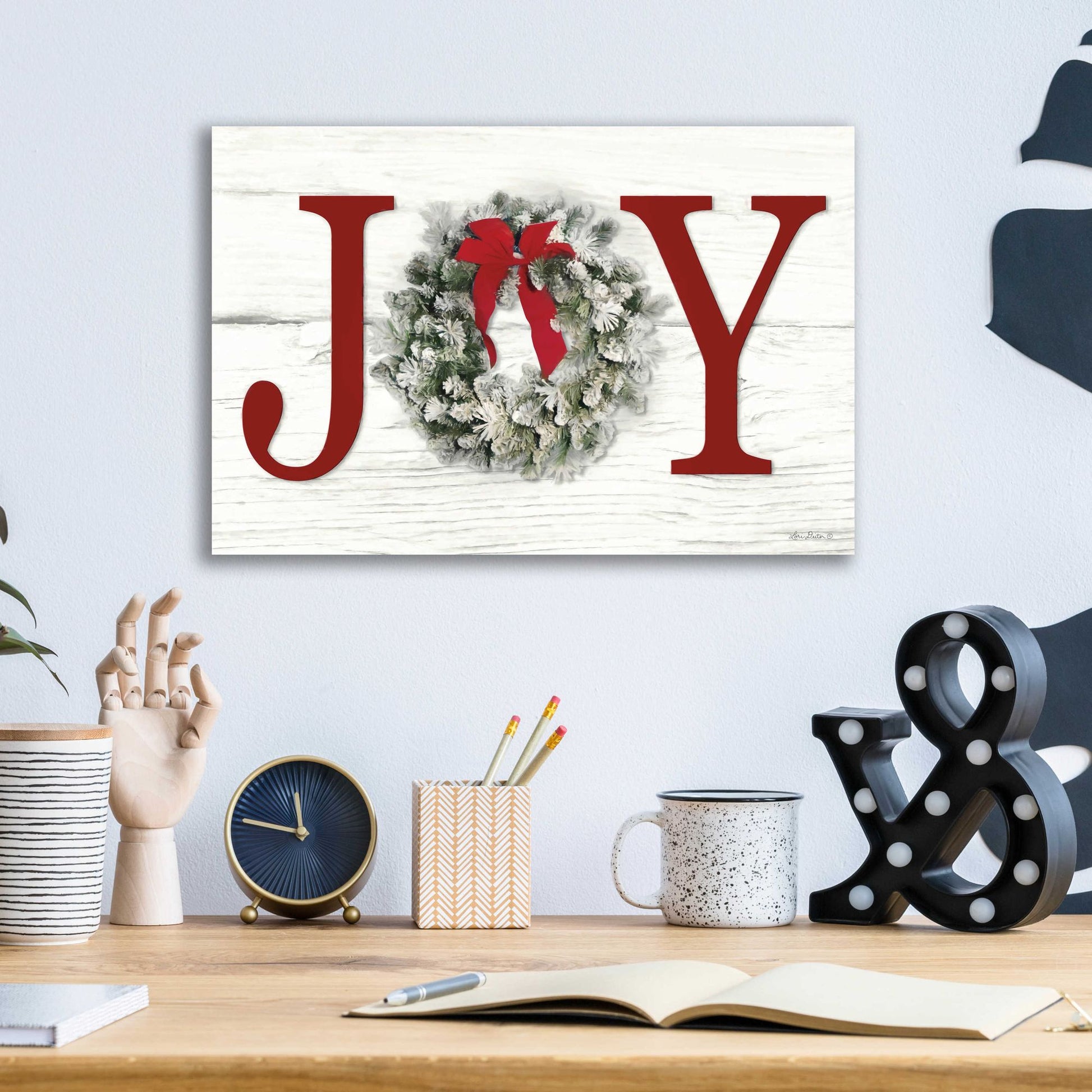 Epic Art 'Christmas Joy' by Lori Deiter Acrylic Glass Wall Art,16x12