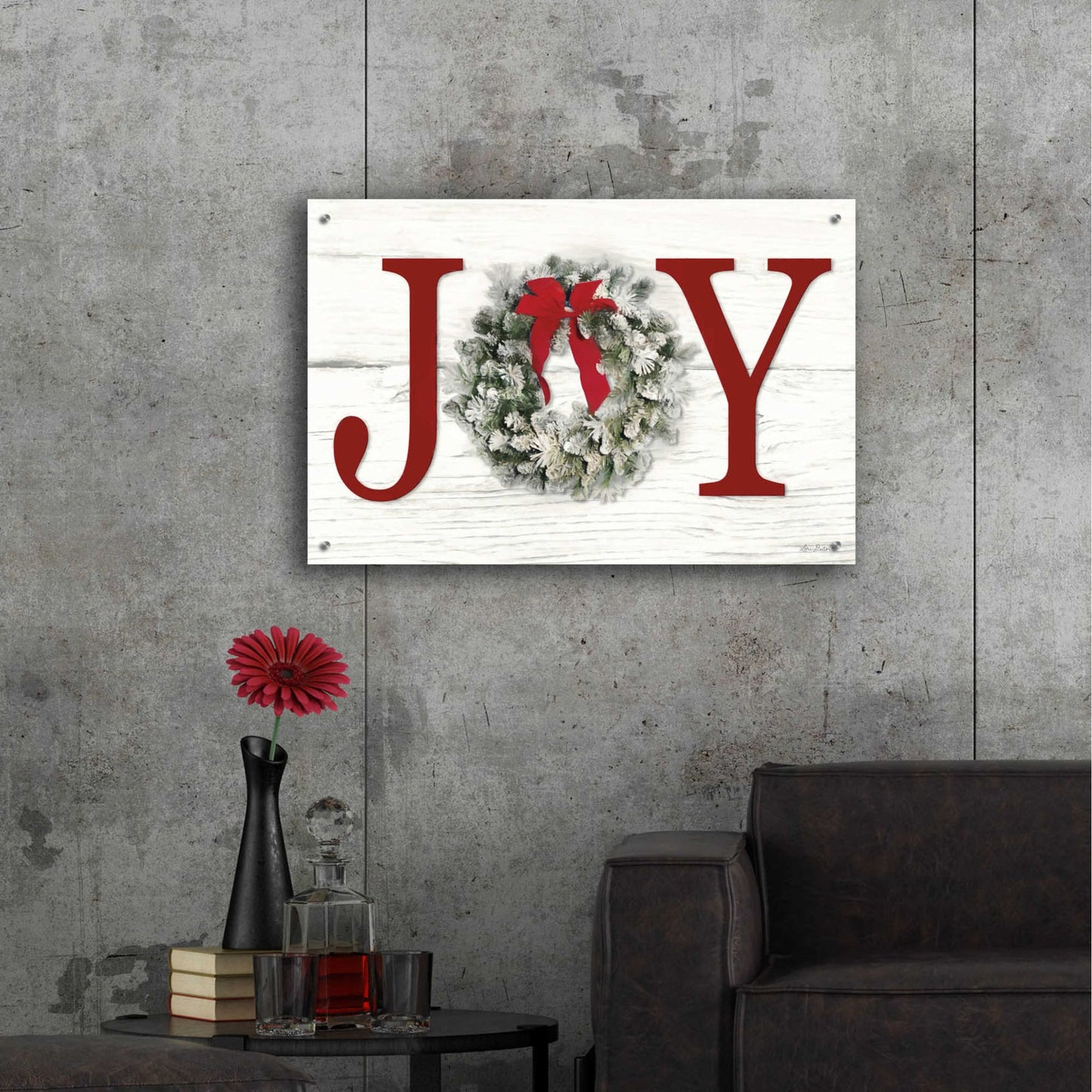 Epic Art 'Christmas Joy' by Lori Deiter Acrylic Glass Wall Art,36x24