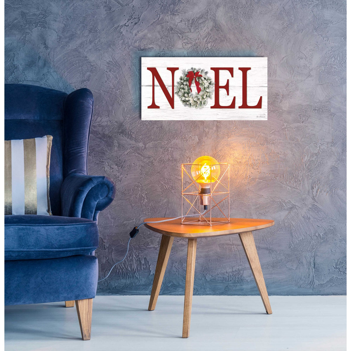 Epic Art 'Christmas Noel' by Lori Deiter Acrylic Glass Wall Art,24x12
