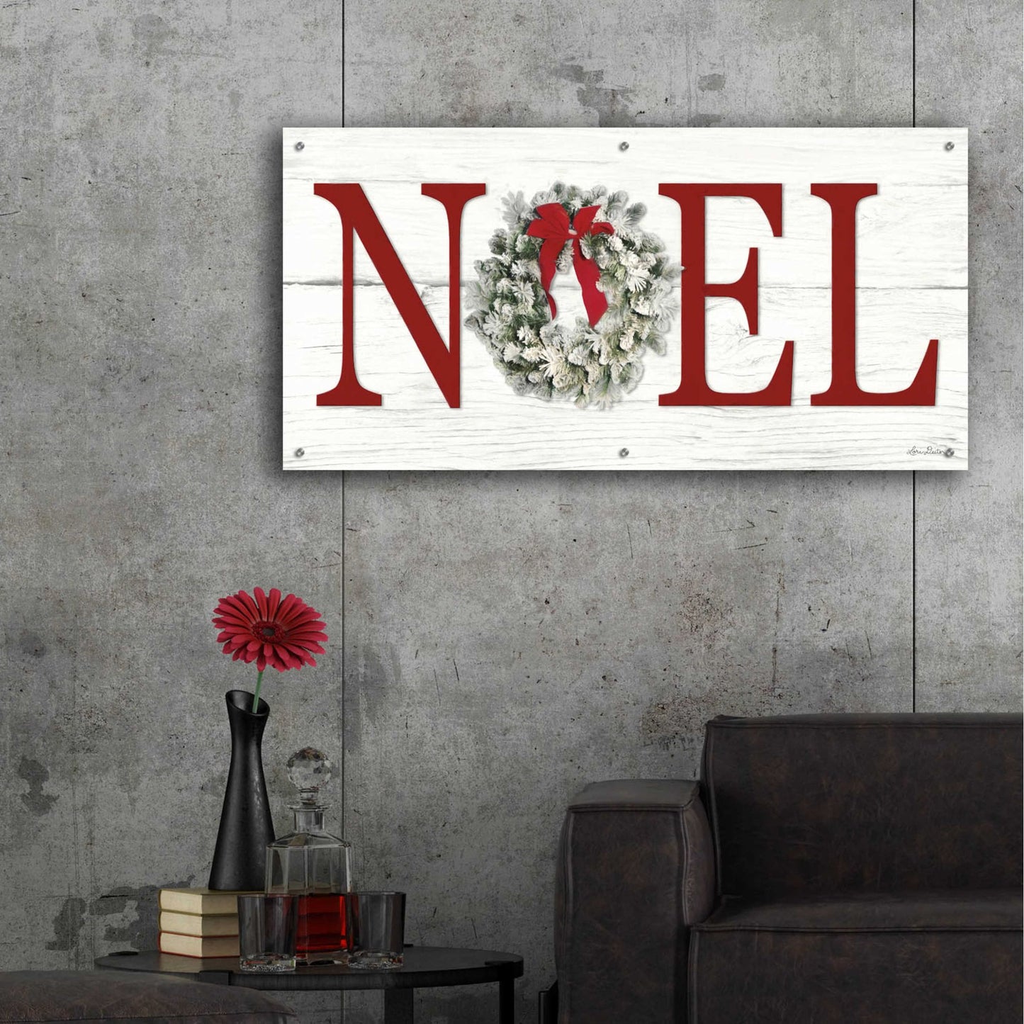 Epic Art 'Christmas Noel' by Lori Deiter Acrylic Glass Wall Art,48x24