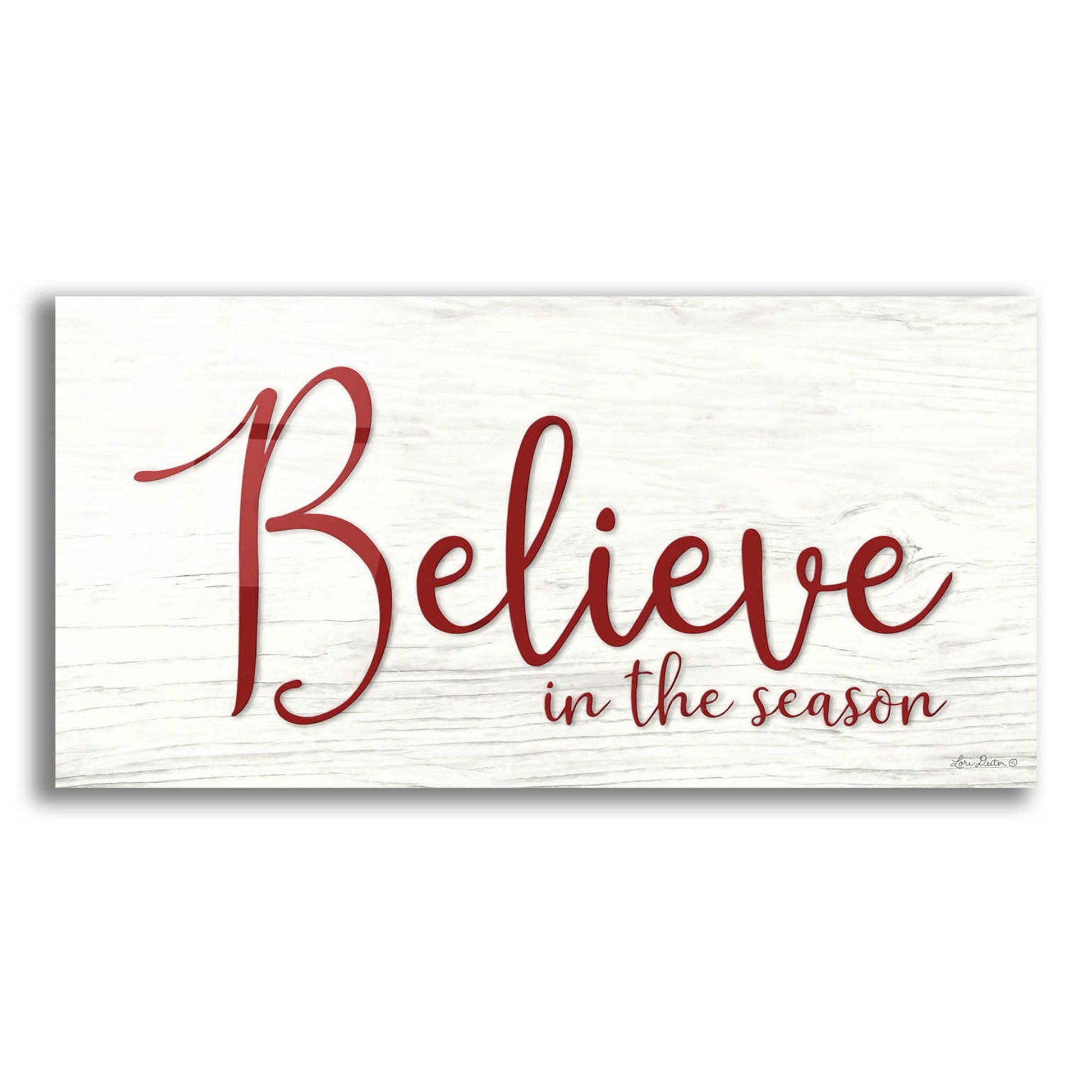 Epic Art 'Believe in the Season' by Lori Deiter Acrylic Glass Wall Art,2:1