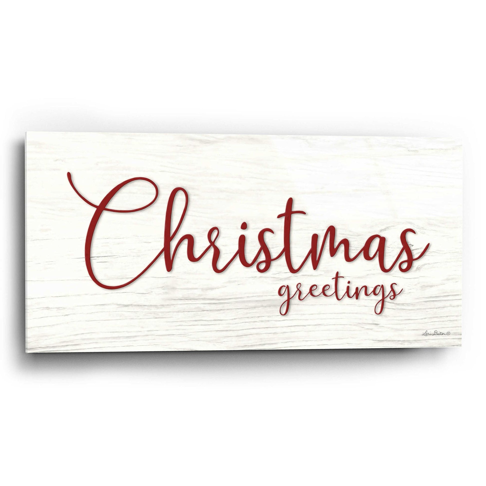 Epic Art 'Christmas Greetings' by Lori Deiter Acrylic Glass Wall Art,24x12