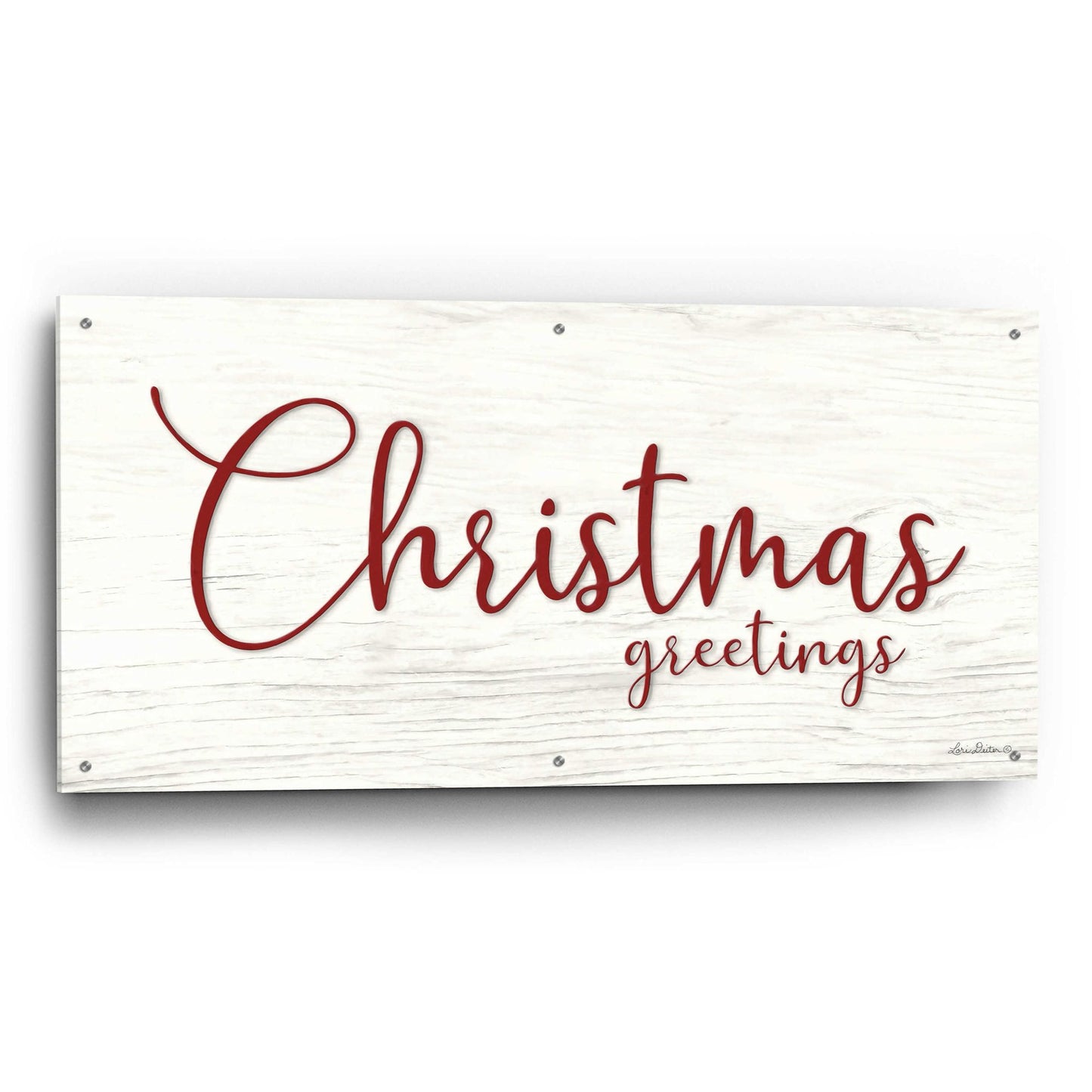 Epic Art 'Christmas Greetings' by Lori Deiter Acrylic Glass Wall Art,48x24