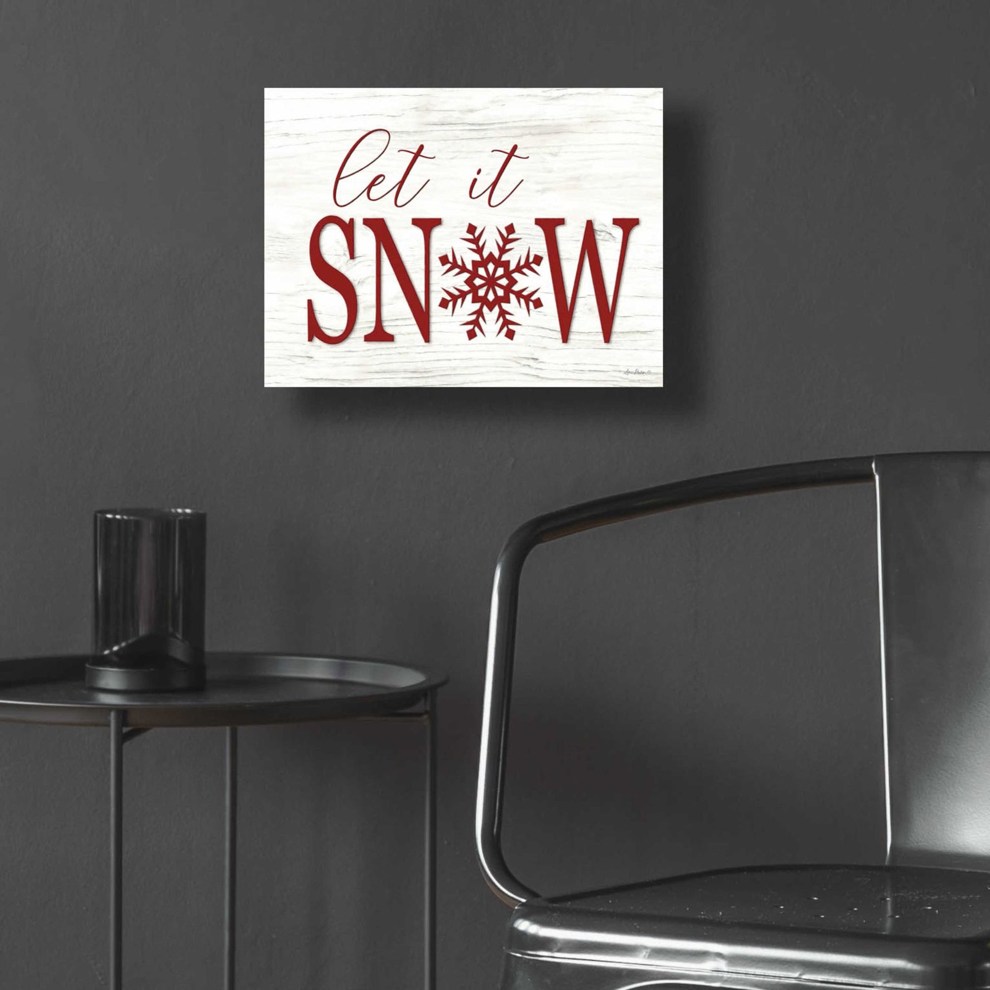 Epic Art 'Let It Snow 2' by Lori Deiter Acrylic Glass Wall Art,16x12