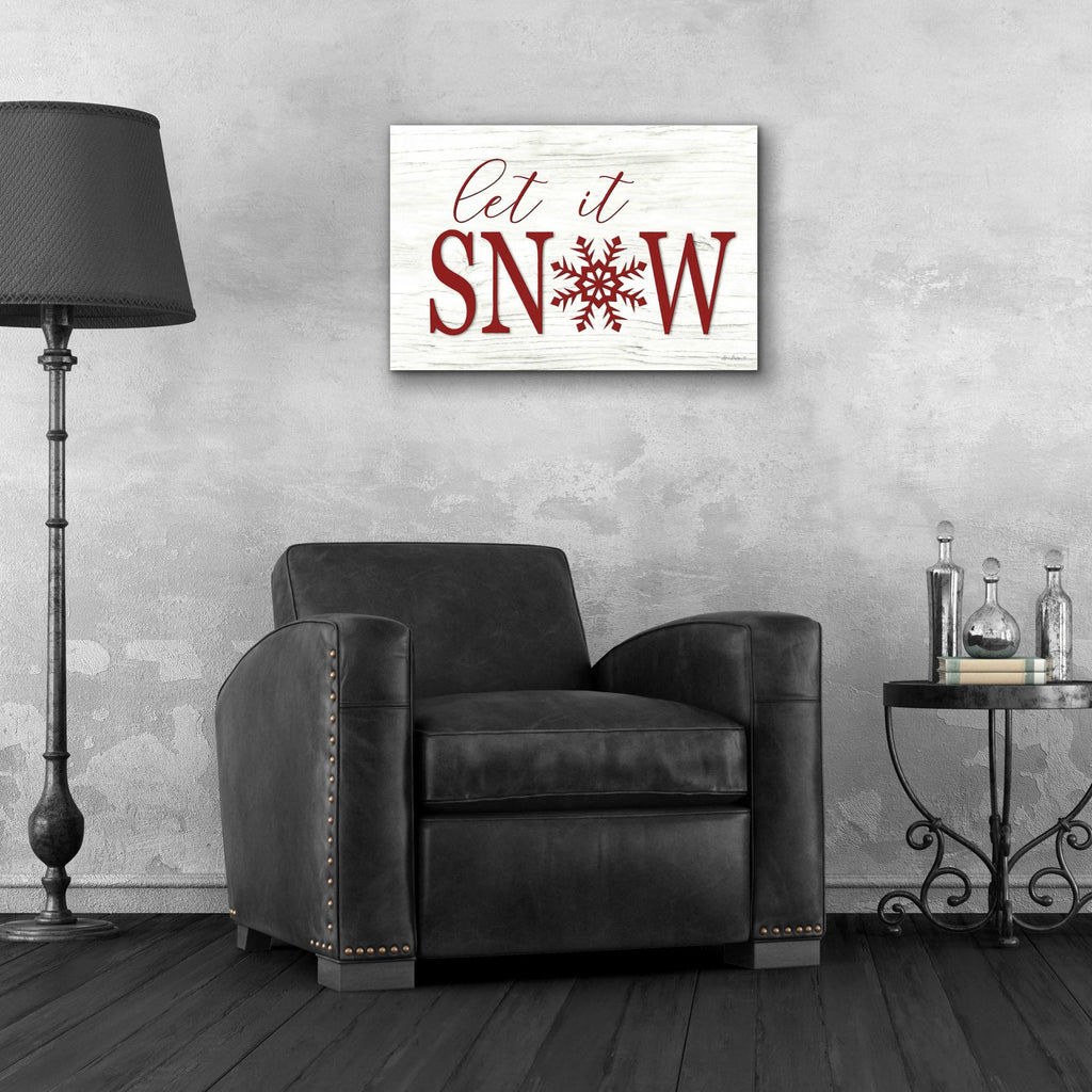 Epic Art 'Let It Snow 2' by Lori Deiter Acrylic Glass Wall Art,24x16
