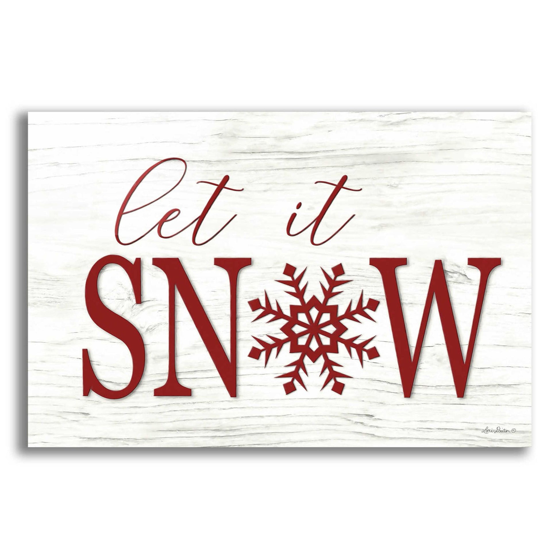 Epic Art 'Let It Snow 2' by Lori Deiter Acrylic Glass Wall Art