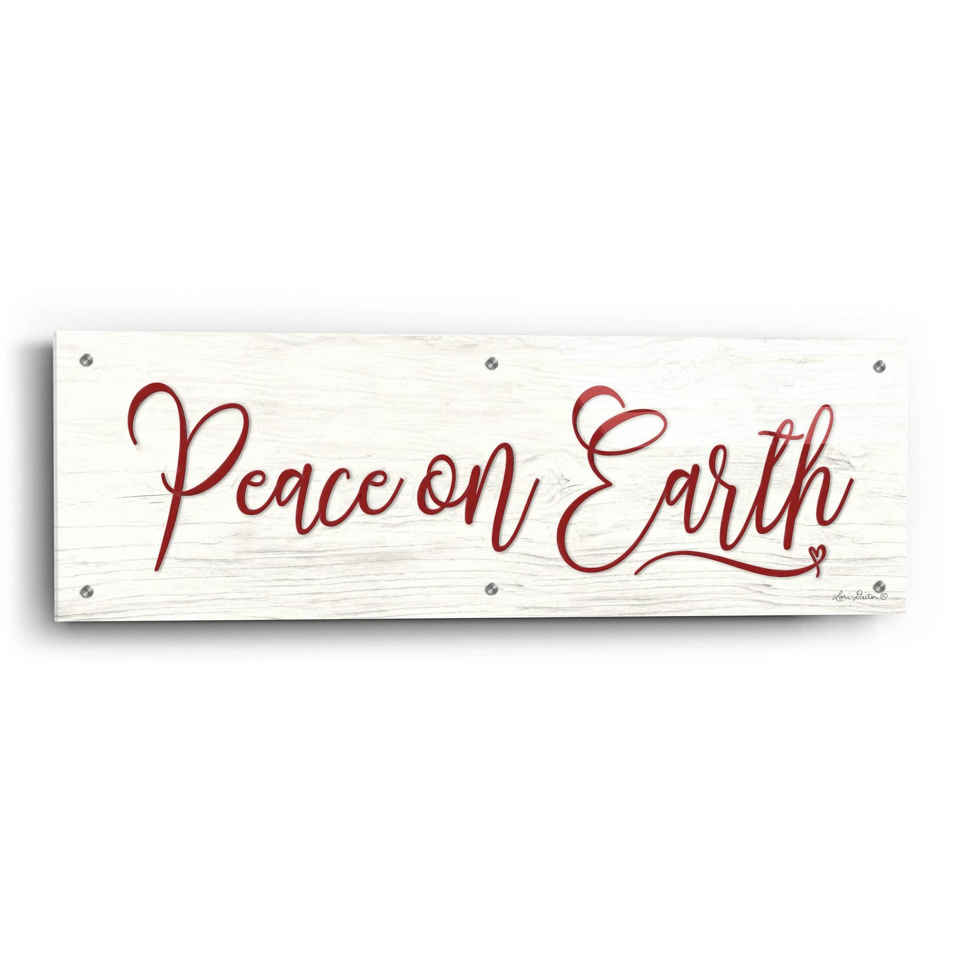 Epic Art 'Peace on Earth' by Lori Deiter Acrylic Glass Wall Art,36x12