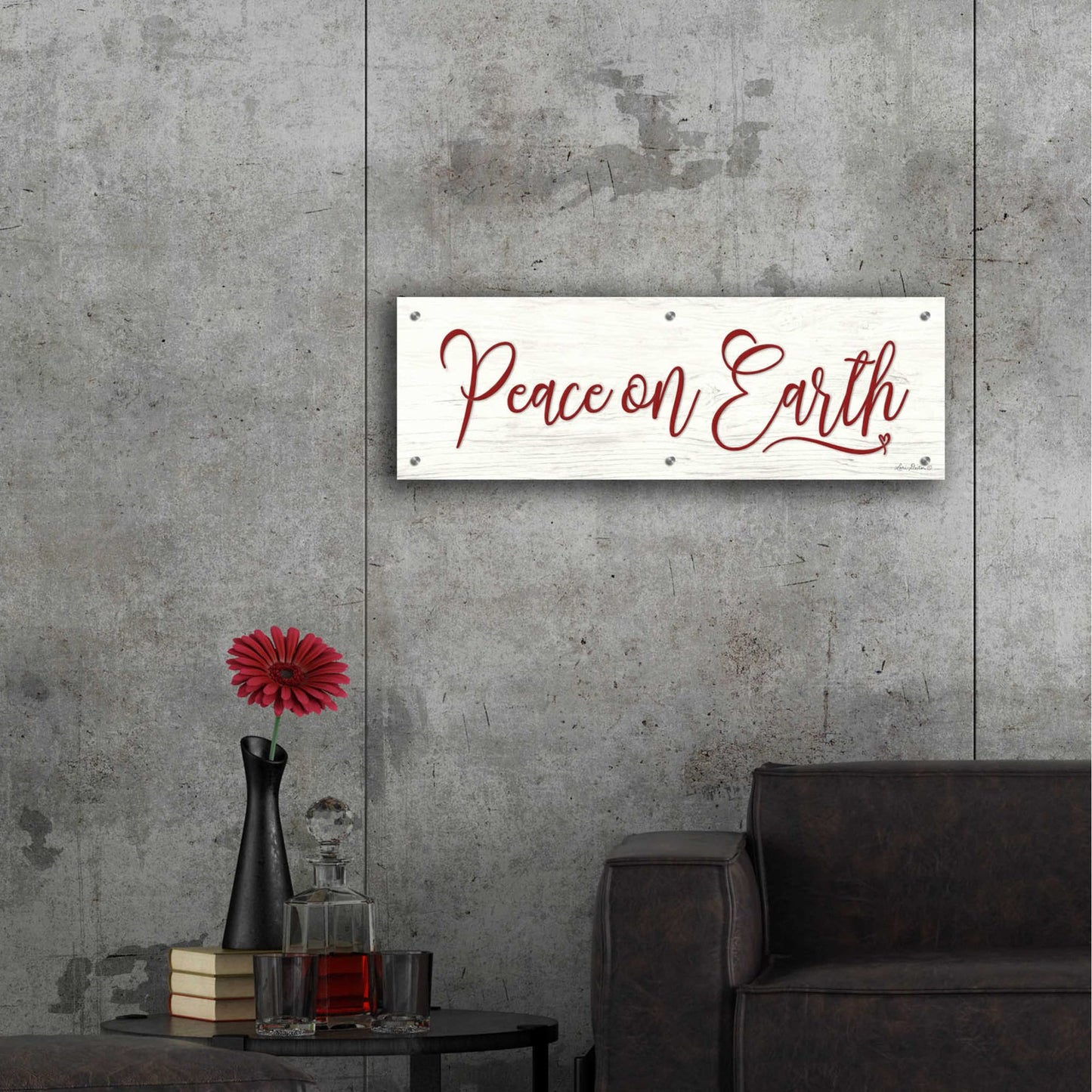 Epic Art 'Peace on Earth' by Lori Deiter Acrylic Glass Wall Art,36x12