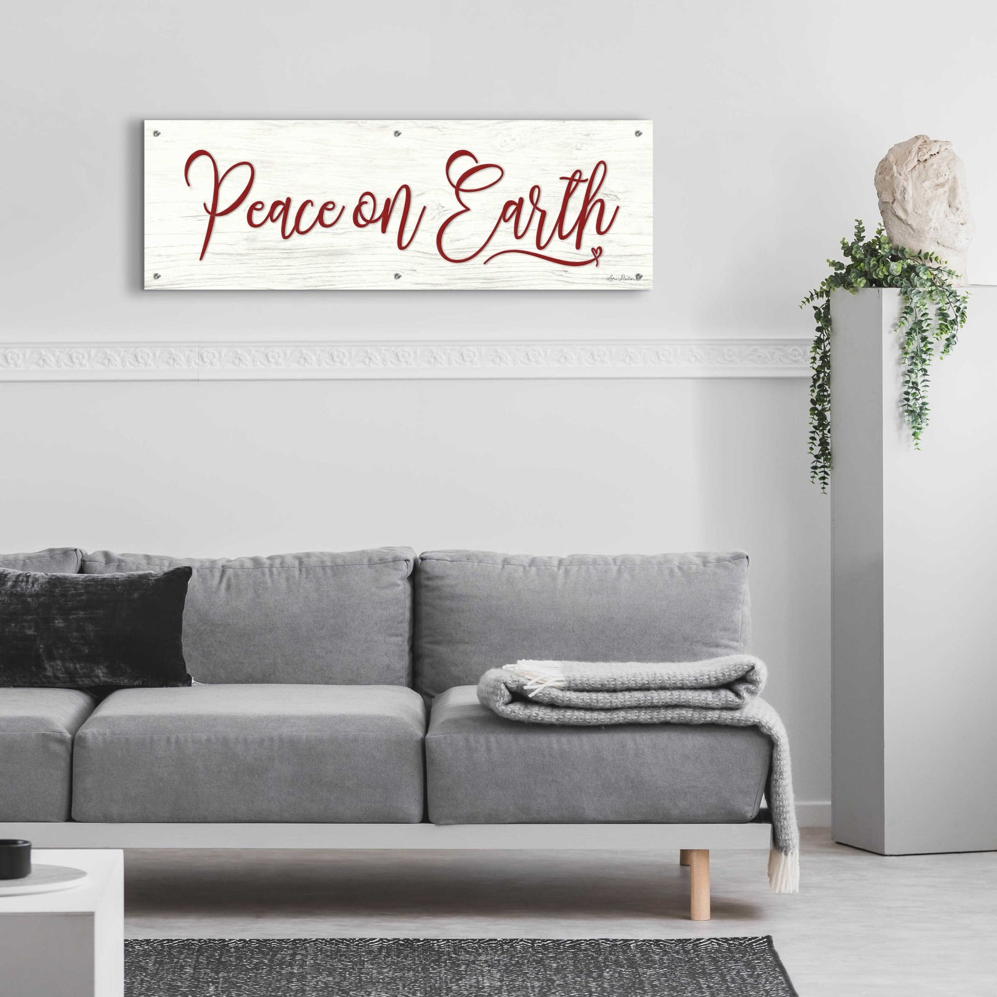 Epic Art 'Peace on Earth' by Lori Deiter Acrylic Glass Wall Art,48x16