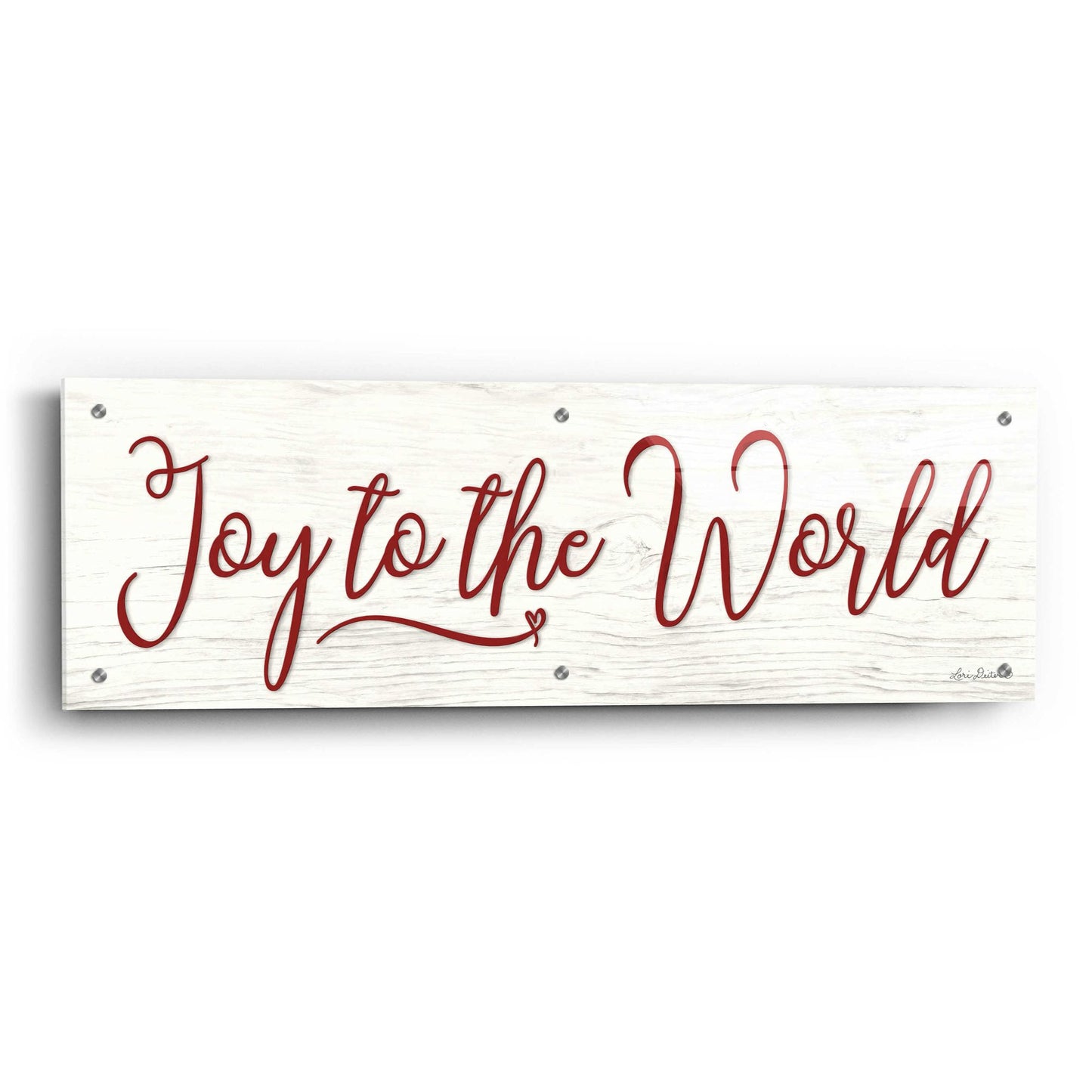 Epic Art 'Joy to the World' by Lori Deiter Acrylic Glass Wall Art,36x12