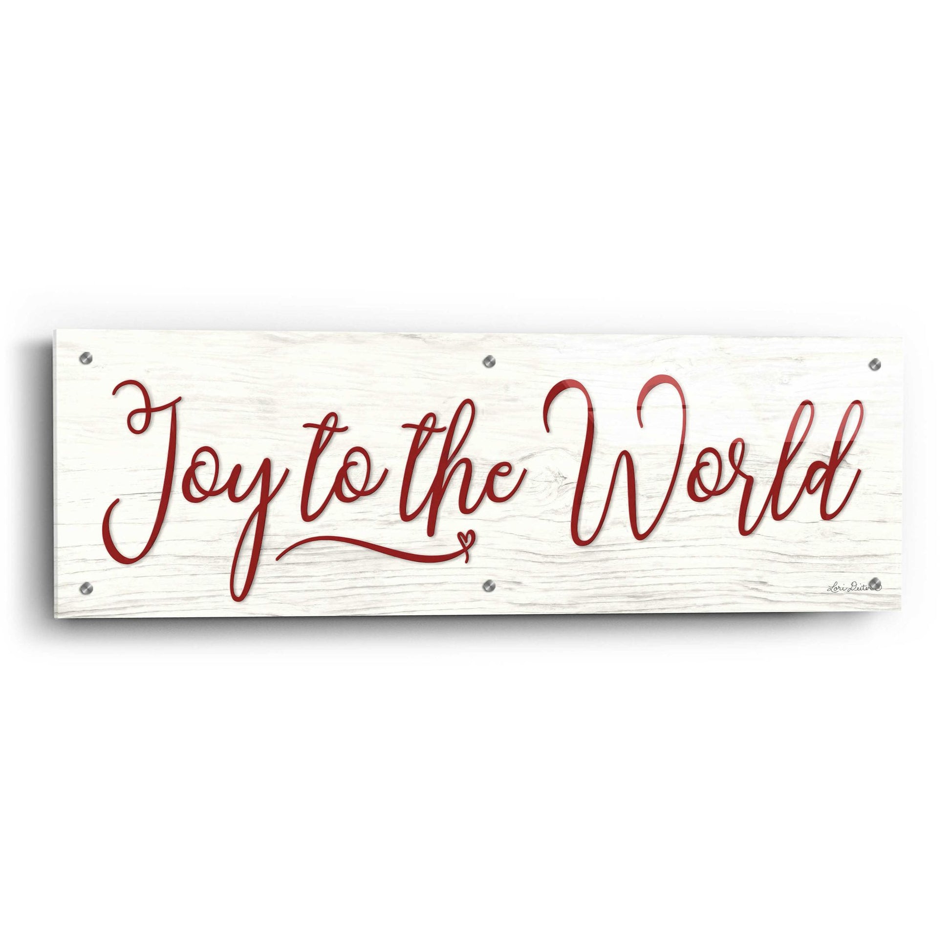 Epic Art 'Joy to the World' by Lori Deiter Acrylic Glass Wall Art,36x12