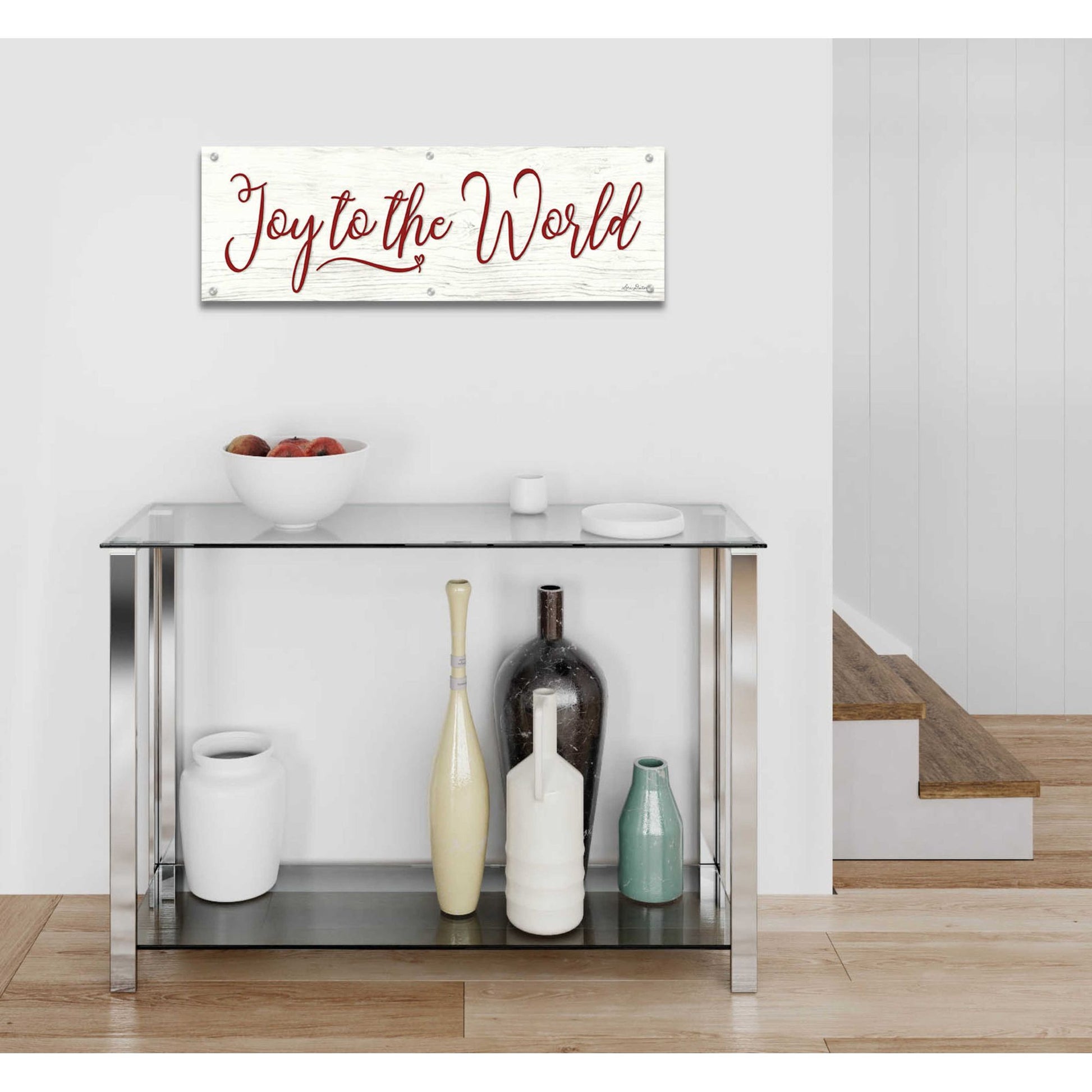 Epic Art 'Joy to the World' by Lori Deiter Acrylic Glass Wall Art,36x12