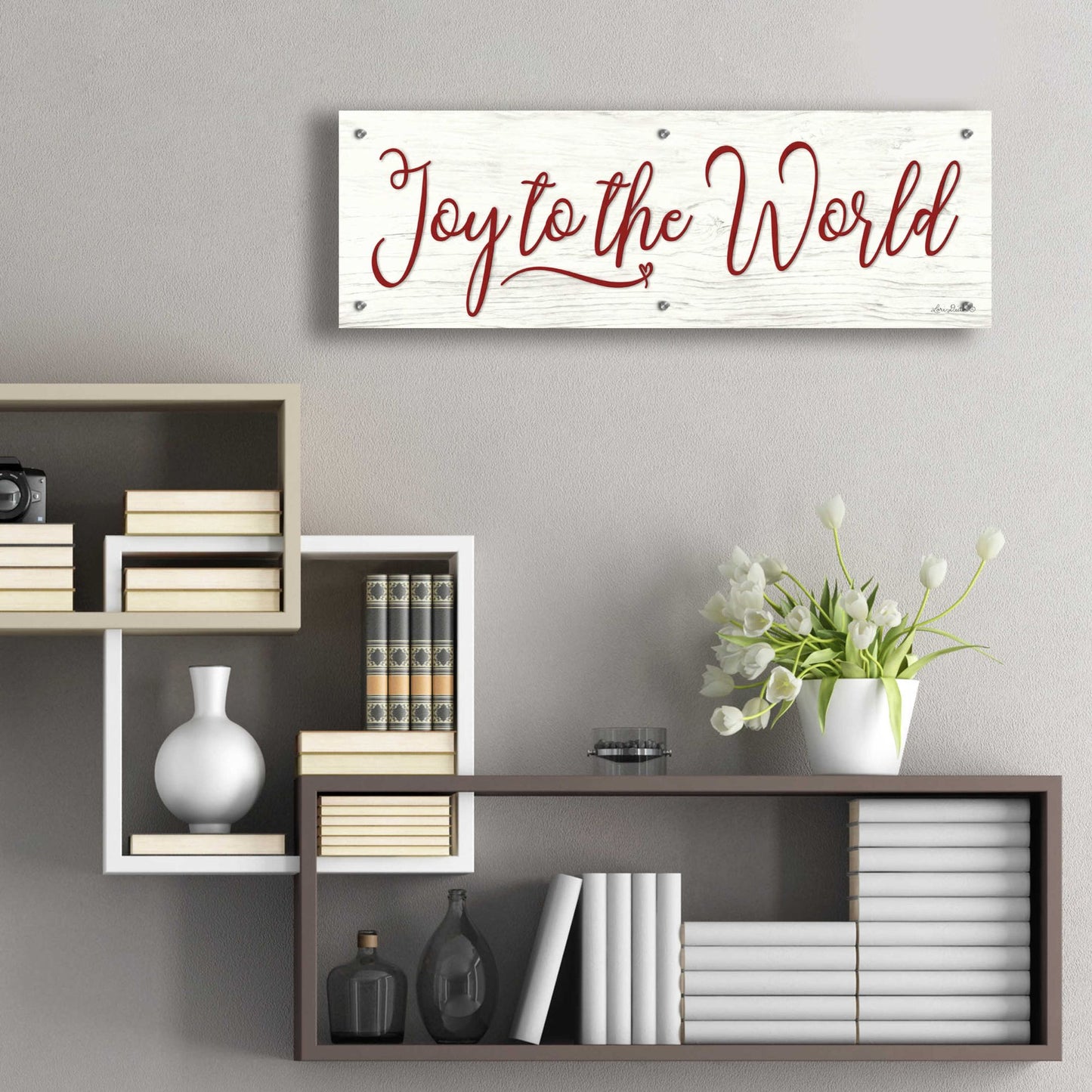 Epic Art 'Joy to the World' by Lori Deiter Acrylic Glass Wall Art,36x12