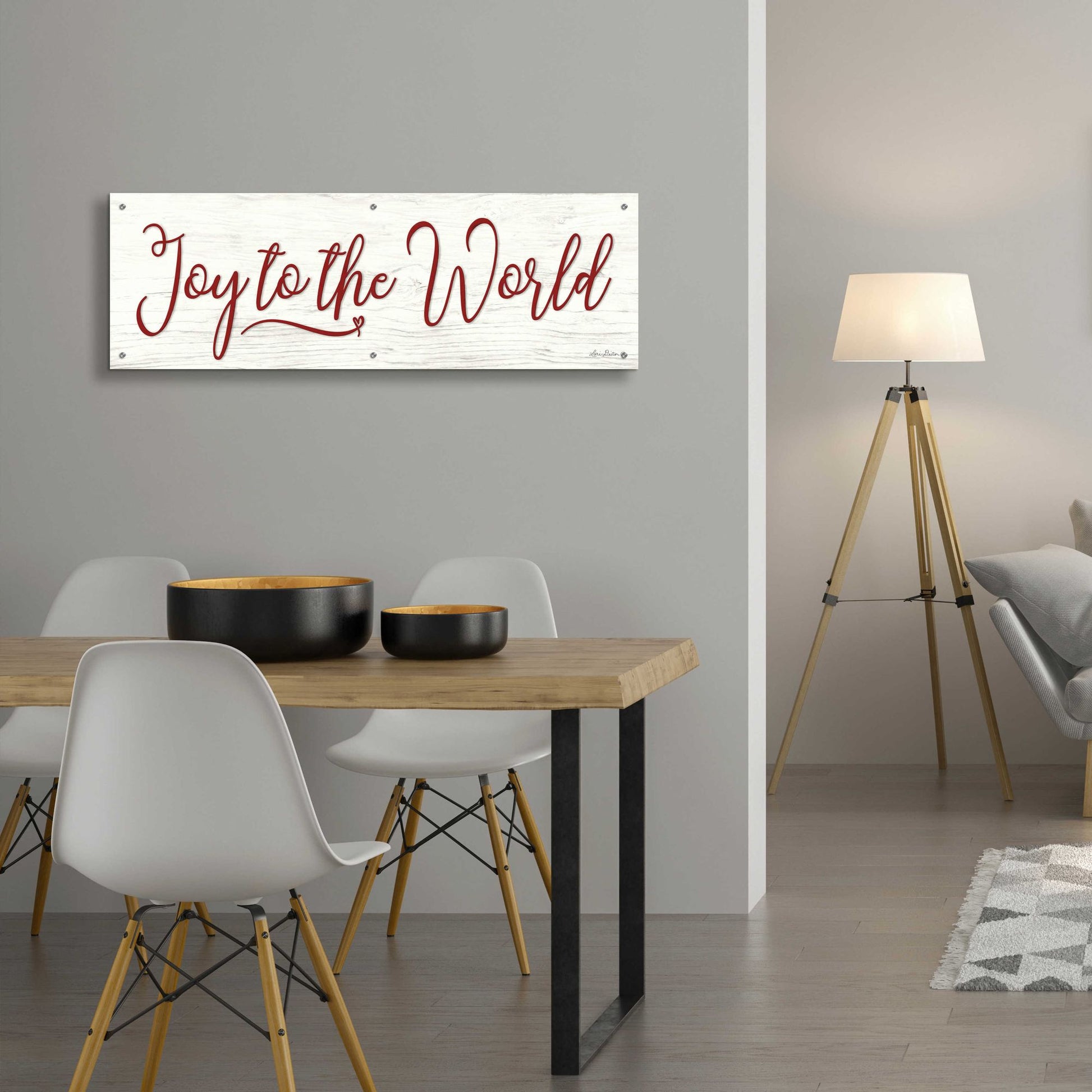 Epic Art 'Joy to the World' by Lori Deiter Acrylic Glass Wall Art,48x16