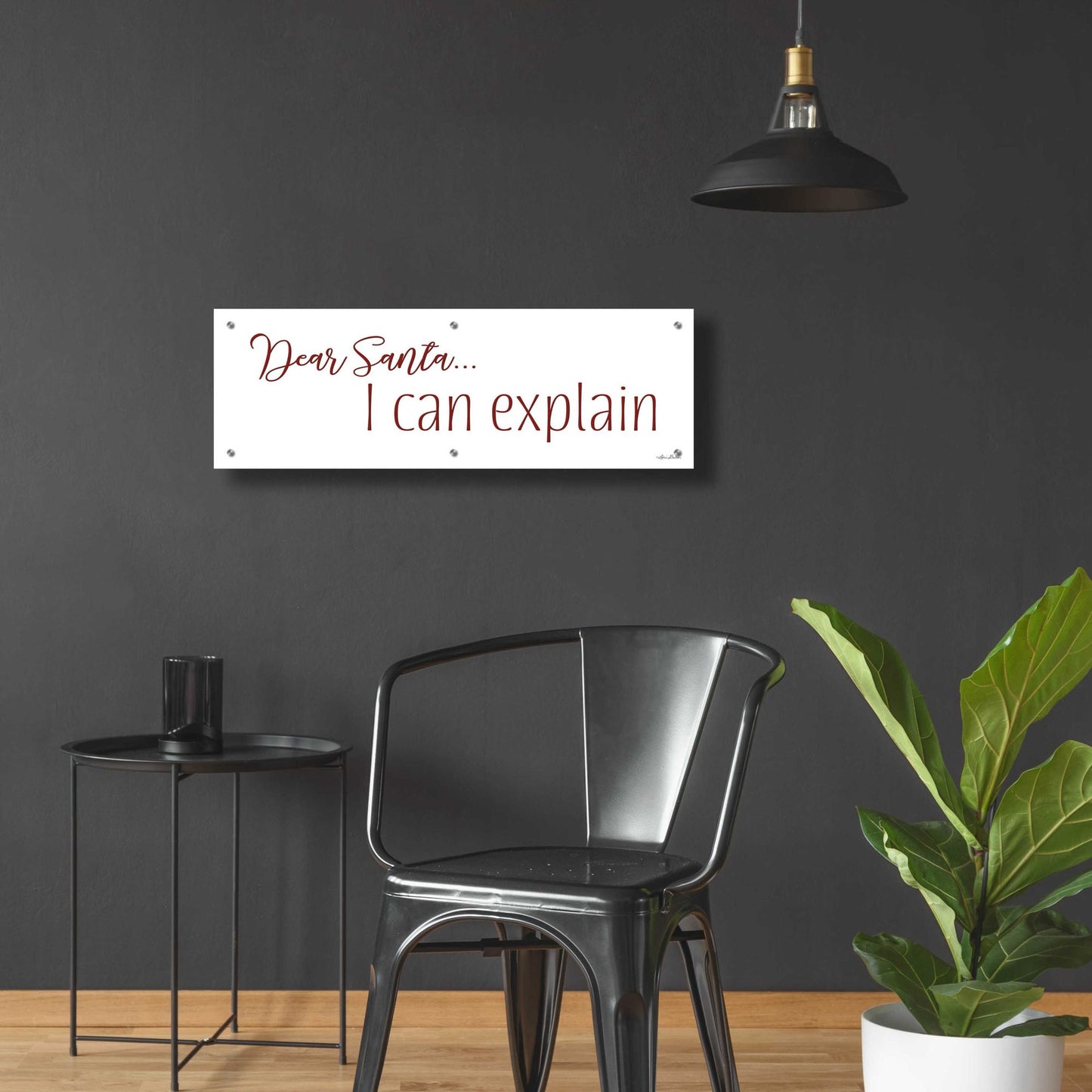 Epic Art 'Dear Santa - I Can Explain' by Lori Deiter Acrylic Glass Wall Art,36x12