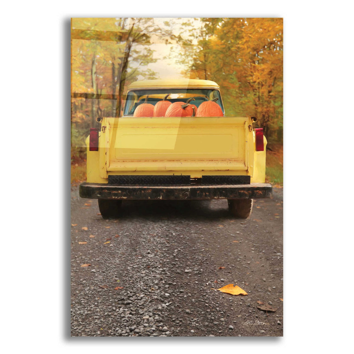 Epic Art 'Yellow Pumpkin Hauler' by Lori Deiter Acrylic Glass Wall Art