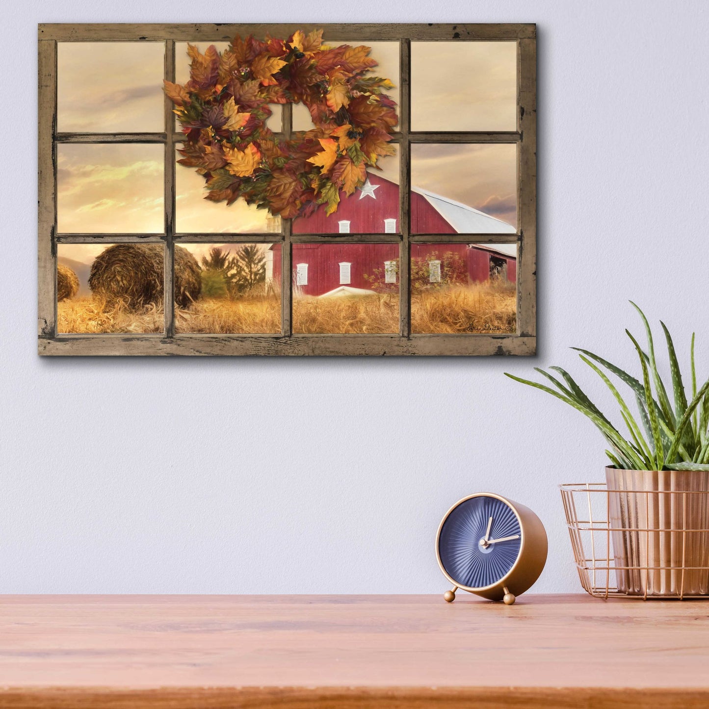 Epic Art 'Fall Window View' by Lori Deiter Acrylic Glass Wall Art,16x12