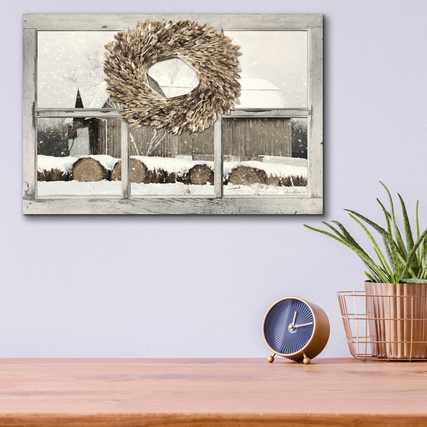 Epic Art 'Millersburg Winter View' by Lori Deiter Acrylic Glass Wall Art,16x12