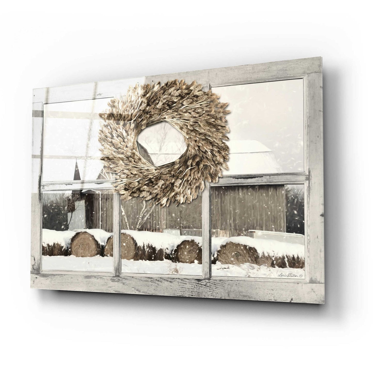 Epic Art 'Millersburg Winter View' by Lori Deiter Acrylic Glass Wall Art,24x16