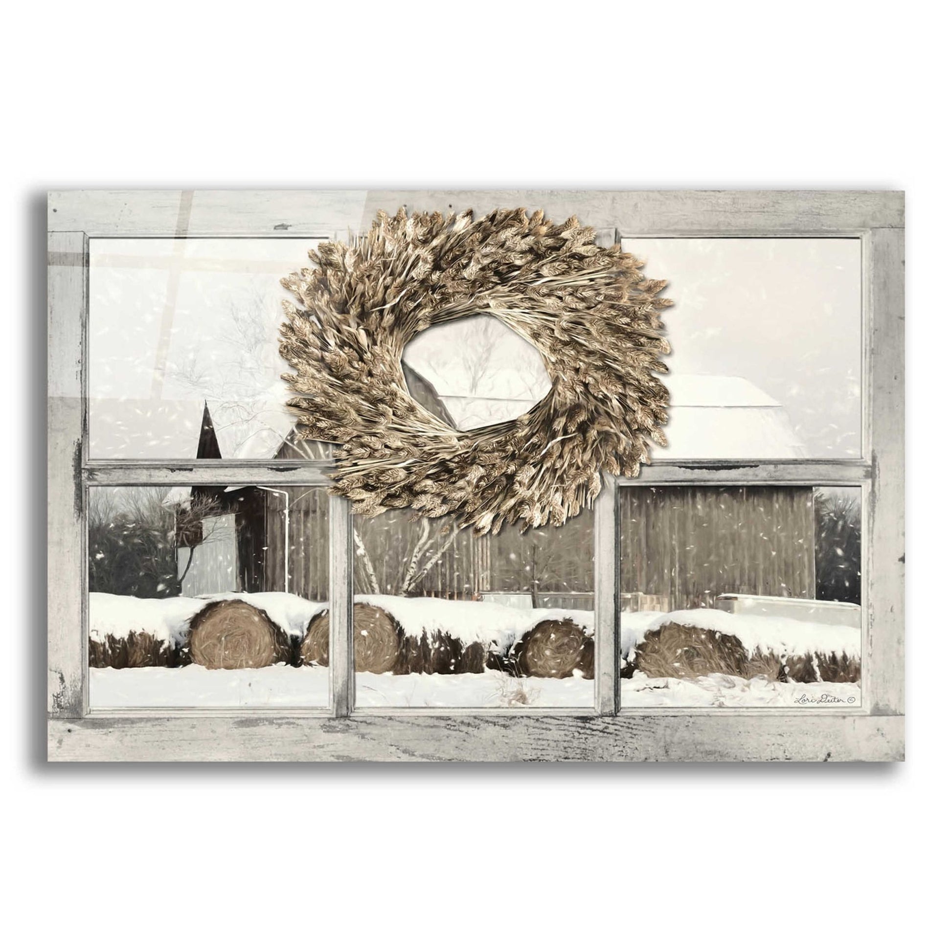 Epic Art 'Millersburg Winter View' by Lori Deiter Acrylic Glass Wall Art,24x16