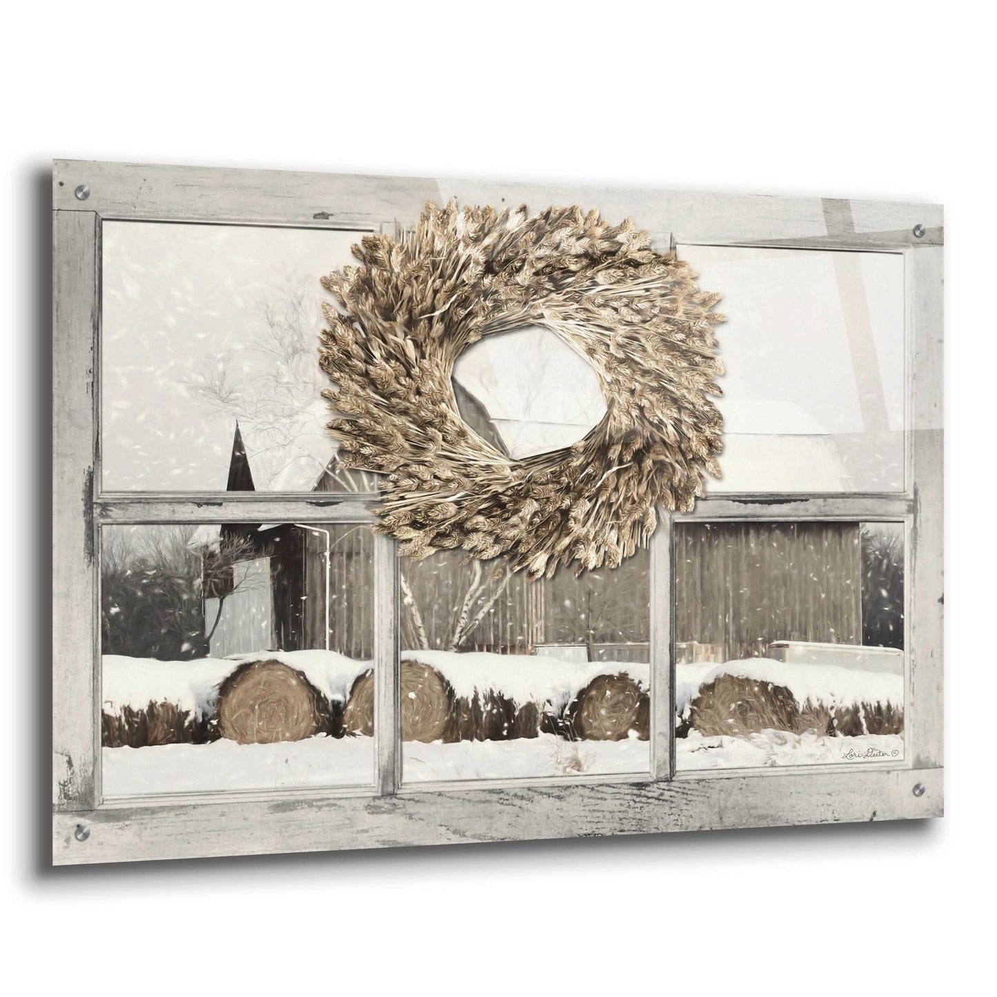 Epic Art 'Millersburg Winter View' by Lori Deiter Acrylic Glass Wall Art,36x24