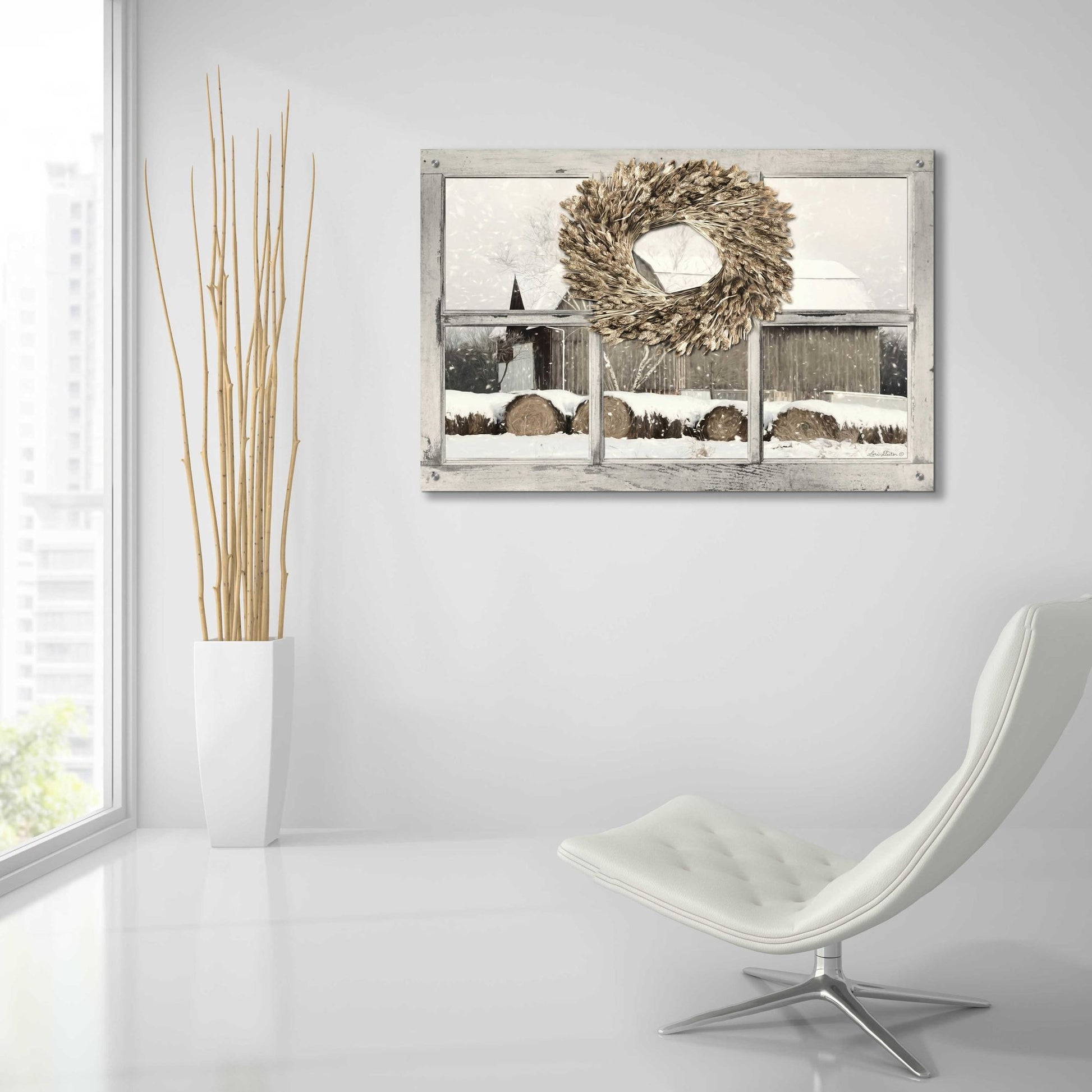 Epic Art 'Millersburg Winter View' by Lori Deiter Acrylic Glass Wall Art,36x24