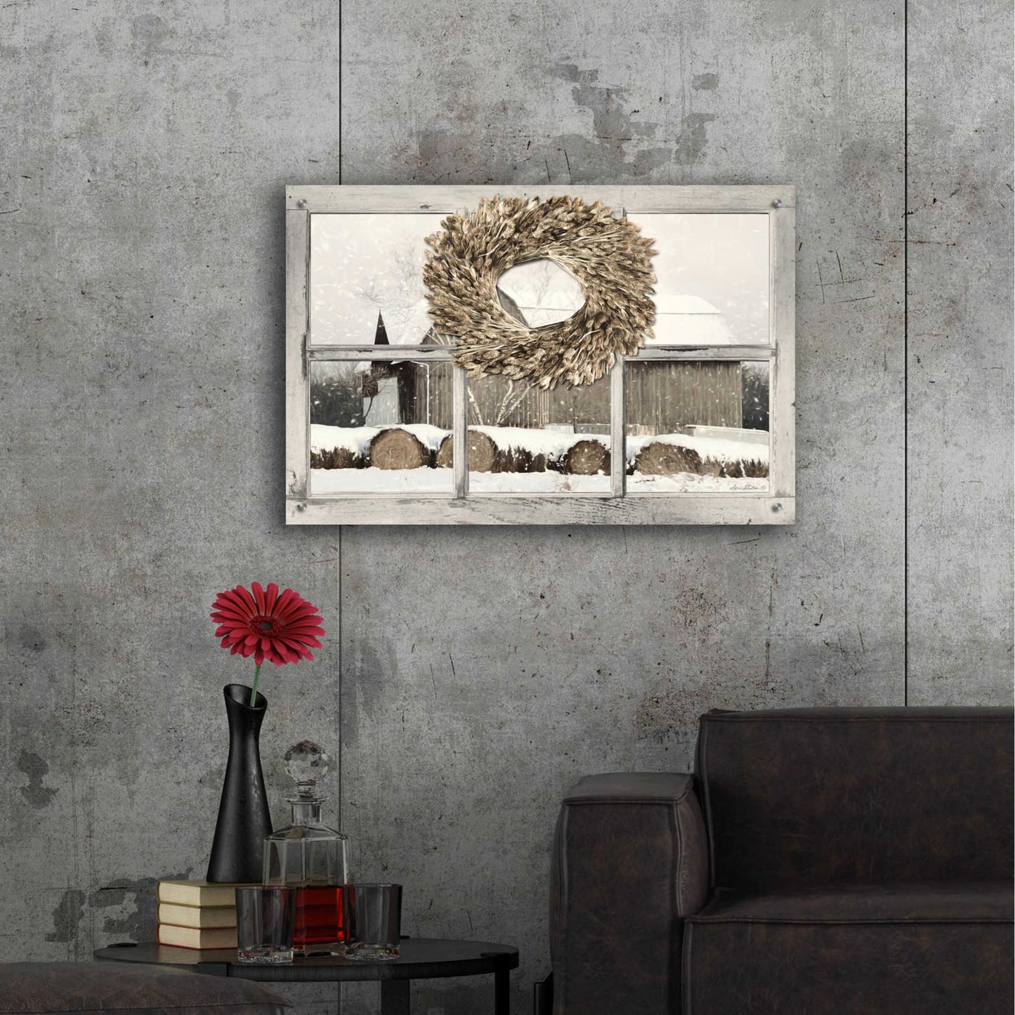 Epic Art 'Millersburg Winter View' by Lori Deiter Acrylic Glass Wall Art,36x24