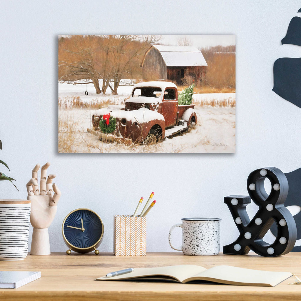 Epic Art 'Christmas Lawn Ornament' by Lori Deiter Acrylic Glass Wall Art,16x12