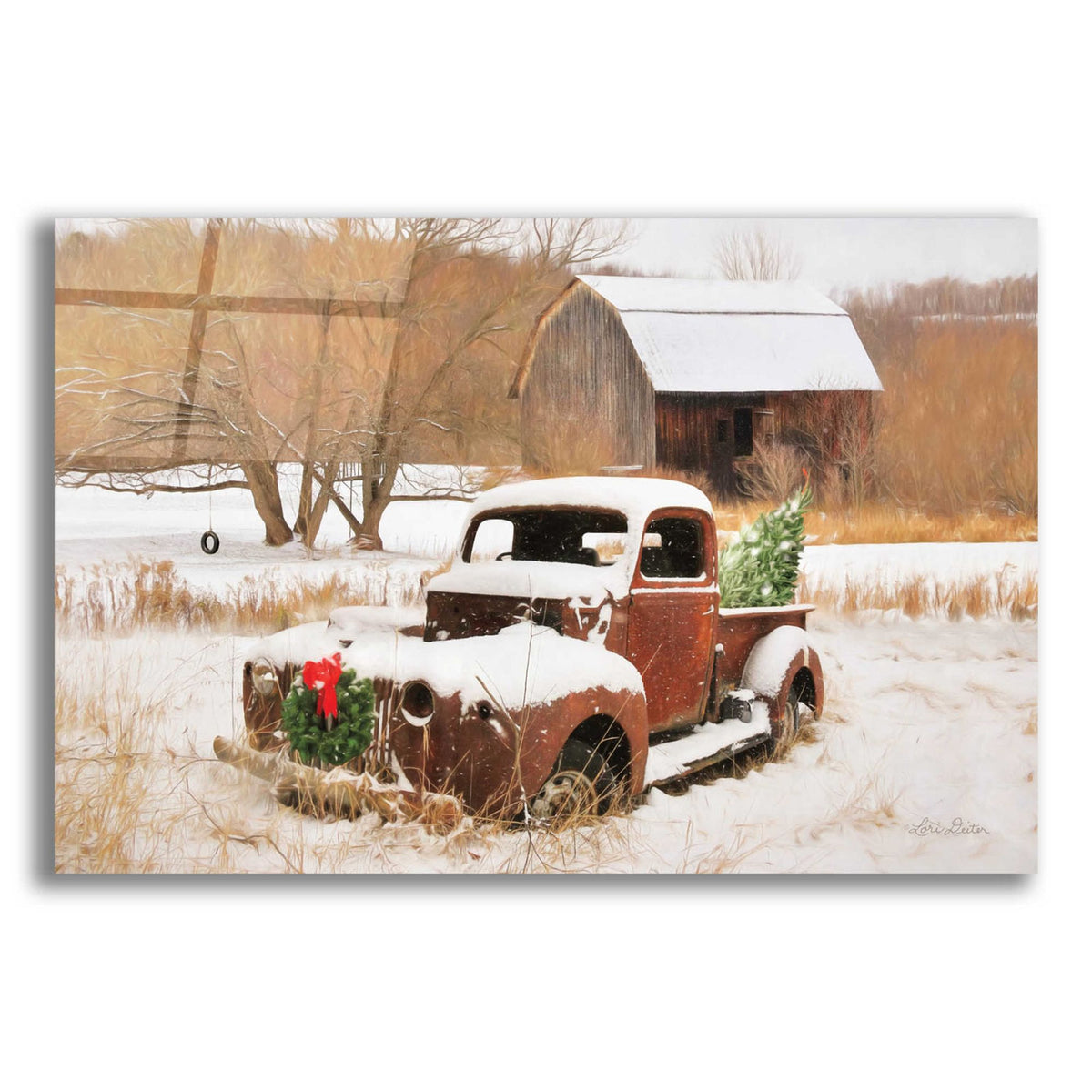 Epic Art 'Christmas Lawn Ornament' by Lori Deiter Acrylic Glass Wall Art