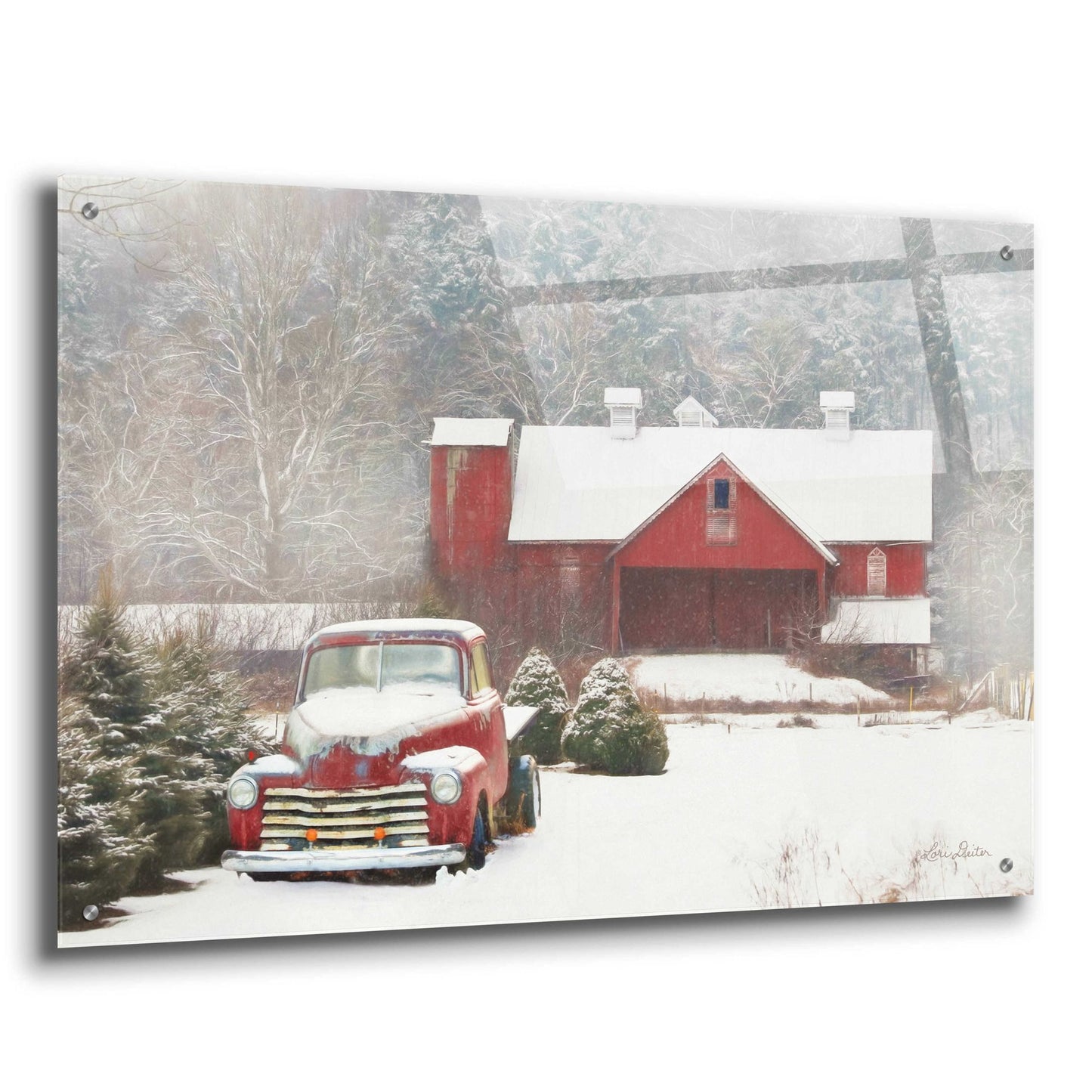 Epic Art 'Chevy Country' by Lori Deiter Acrylic Glass Wall Art,36x24