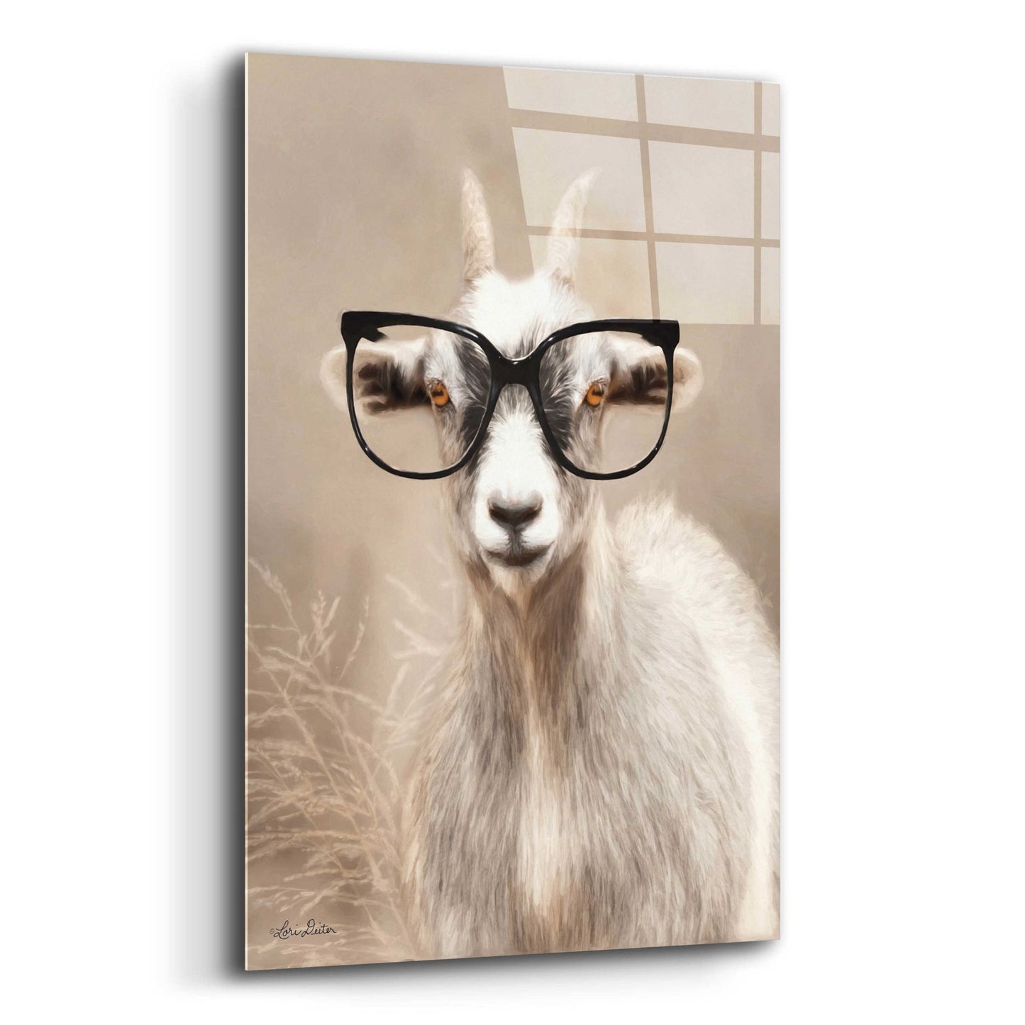 Epic Art 'See Clearly Goat' by Lori Deiter Acrylic Glass Wall Art,12x16