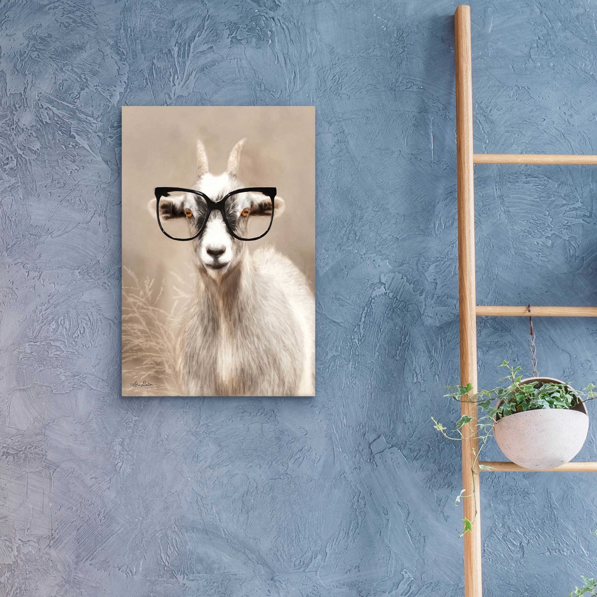 Epic Art 'See Clearly Goat' by Lori Deiter Acrylic Glass Wall Art,16x24