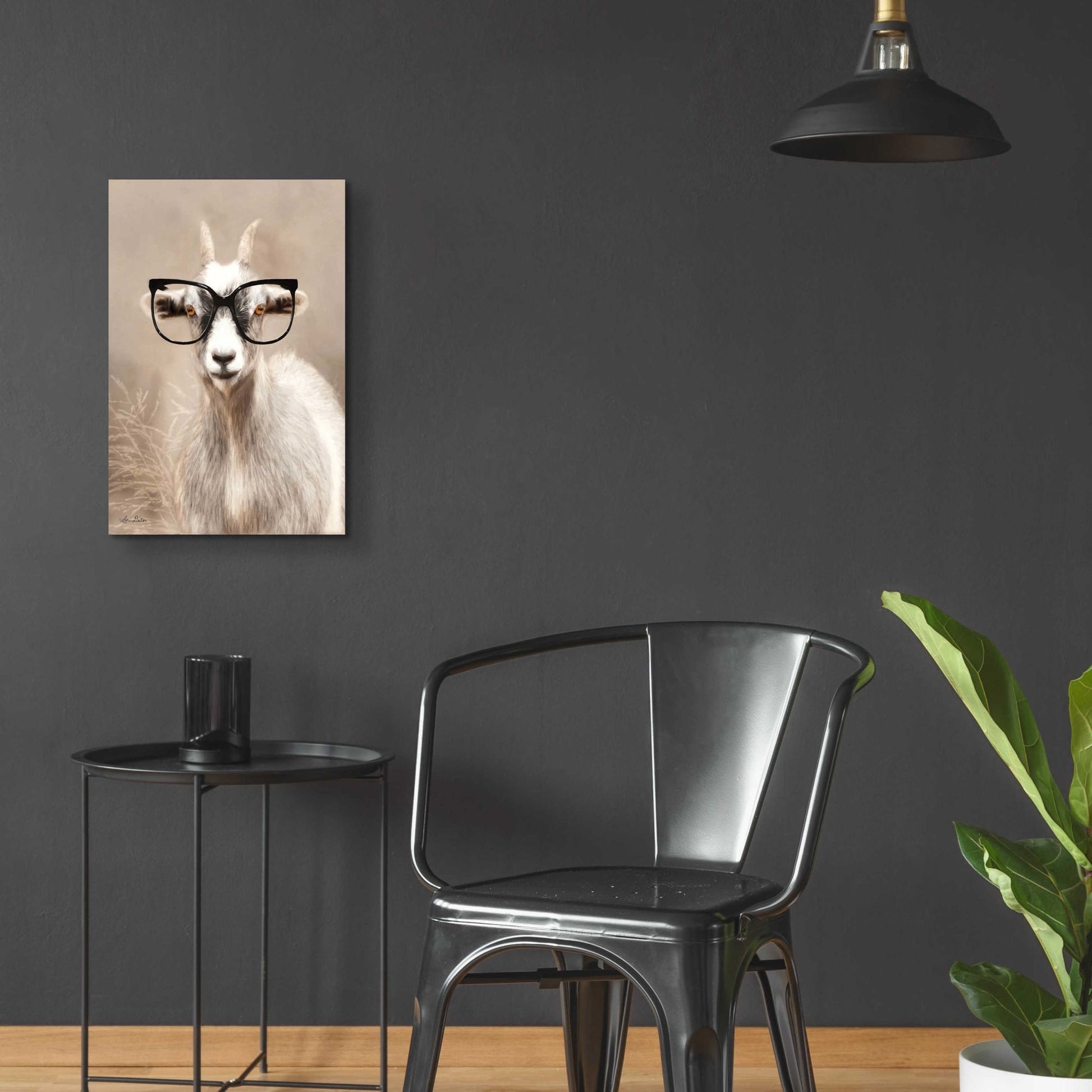 Epic Art 'See Clearly Goat' by Lori Deiter Acrylic Glass Wall Art,16x24