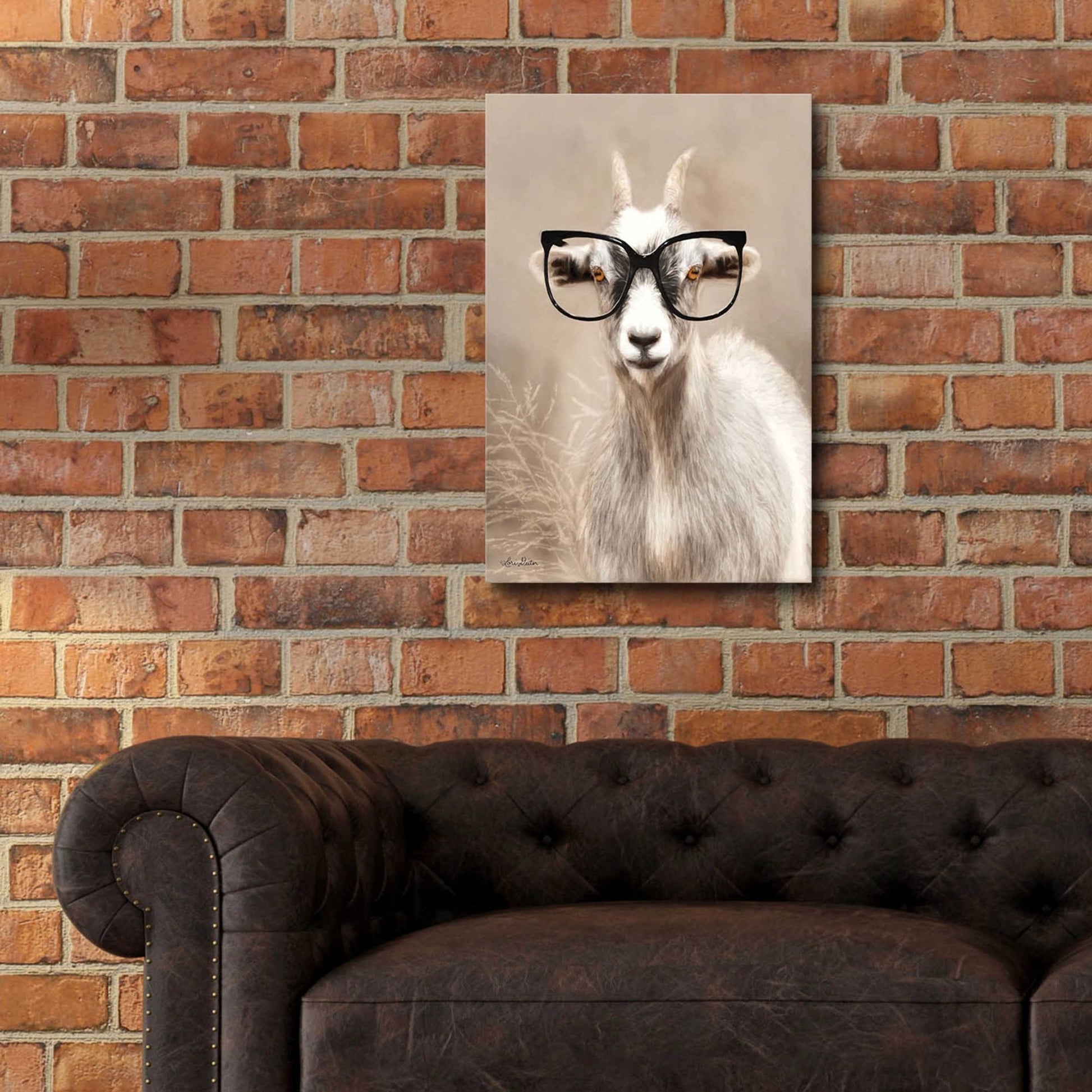 Epic Art 'See Clearly Goat' by Lori Deiter Acrylic Glass Wall Art,16x24