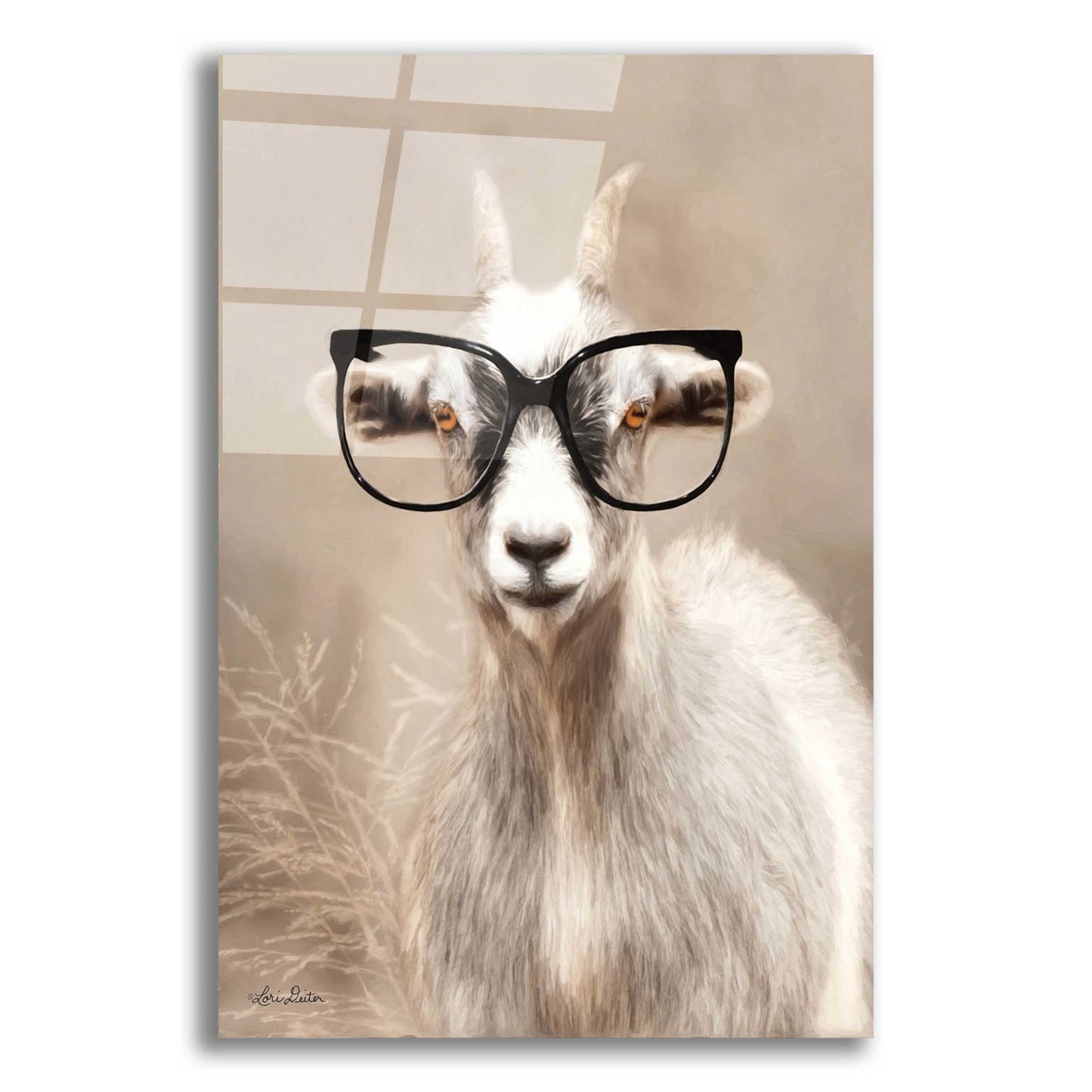 Epic Art 'See Clearly Goat' by Lori Deiter Acrylic Glass Wall Art