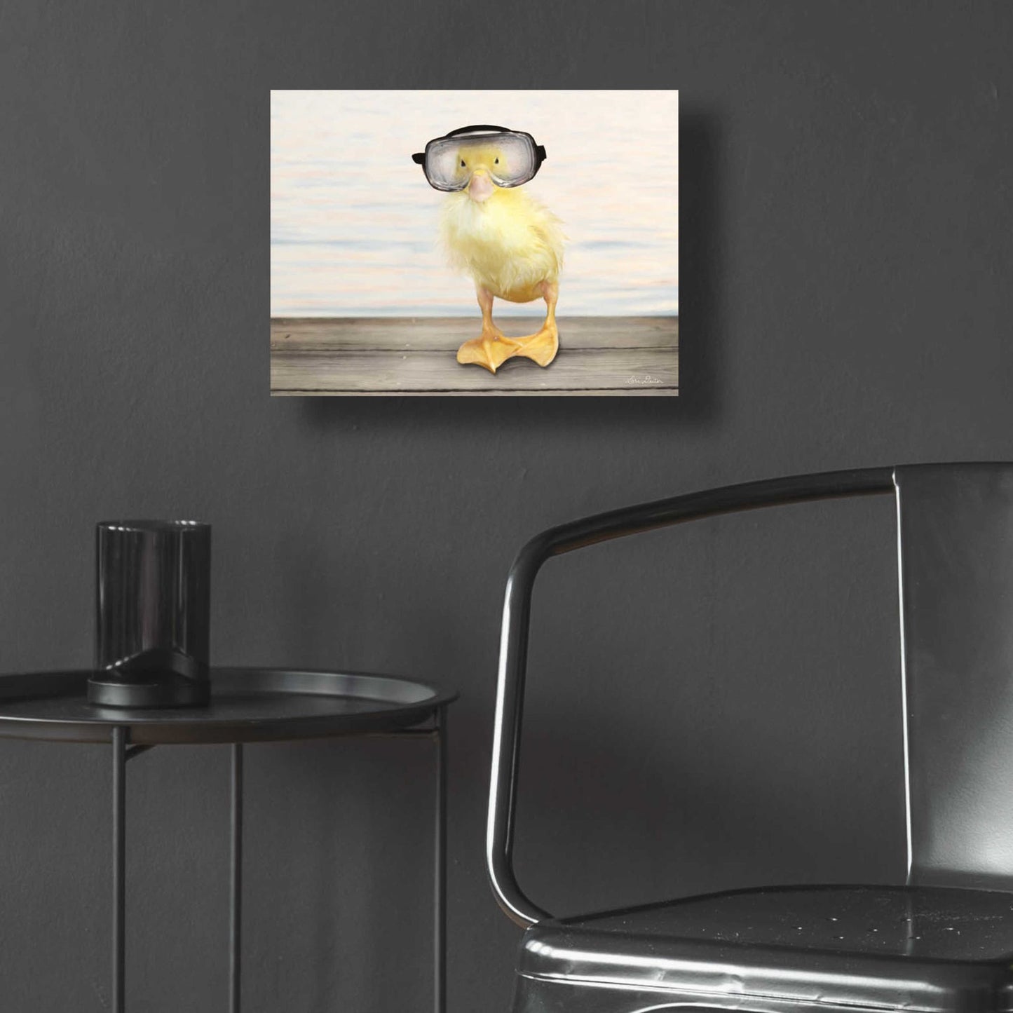 Epic Art 'Diving Duck' by Lori Deiter Acrylic Glass Wall Art,16x12