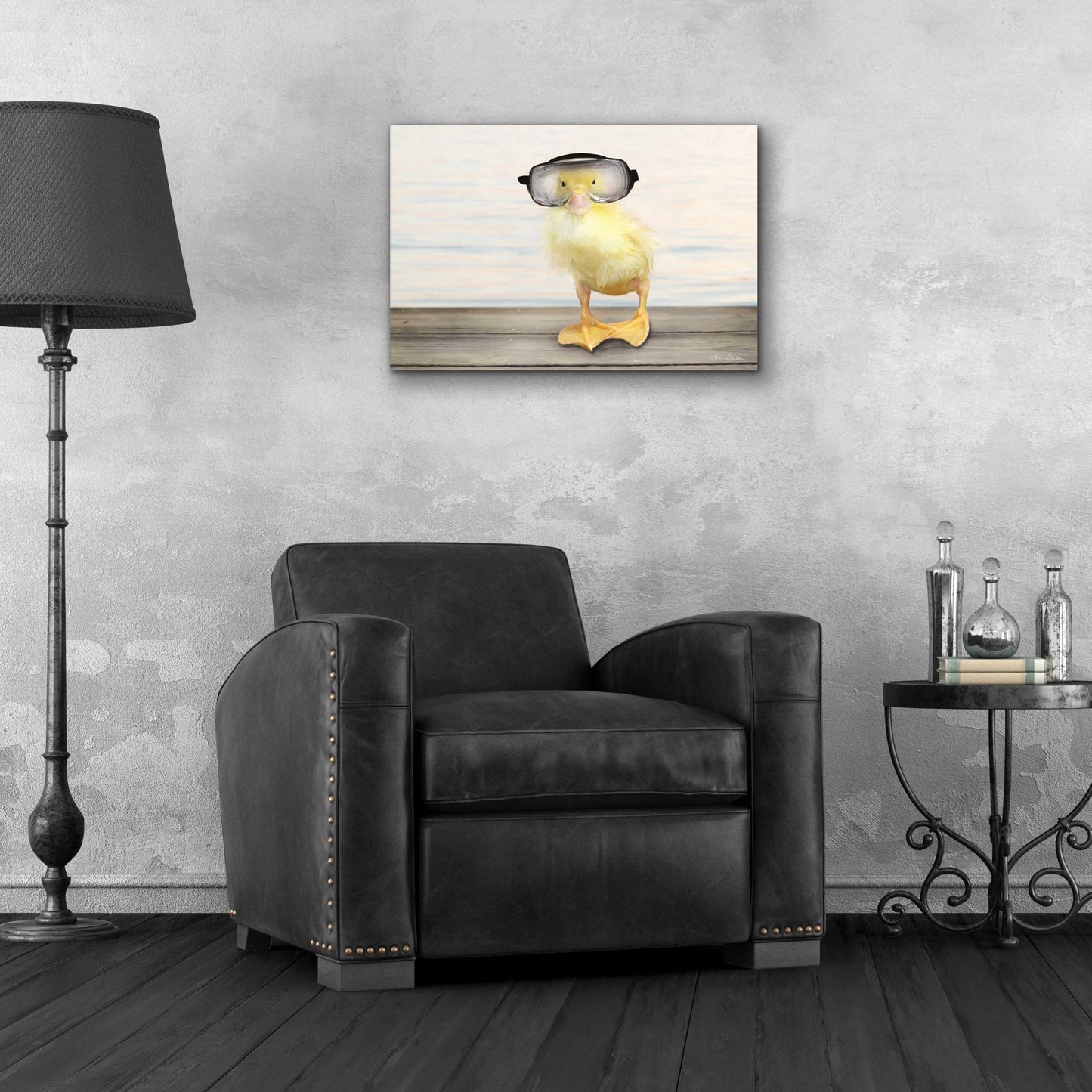 Epic Art 'Diving Duck' by Lori Deiter Acrylic Glass Wall Art,24x16