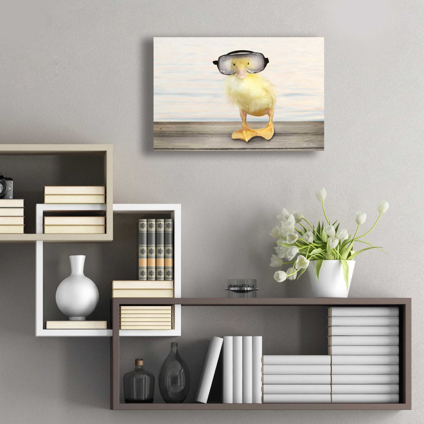 Epic Art 'Diving Duck' by Lori Deiter Acrylic Glass Wall Art,24x16