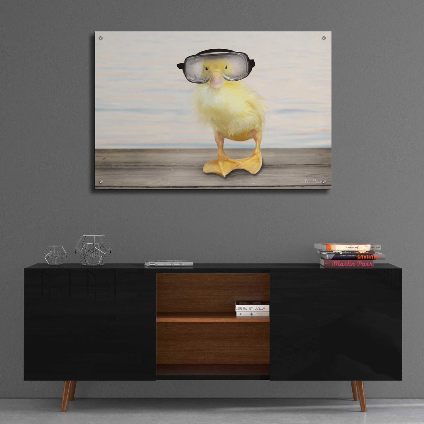 Epic Art 'Diving Duck' by Lori Deiter Acrylic Glass Wall Art,36x24