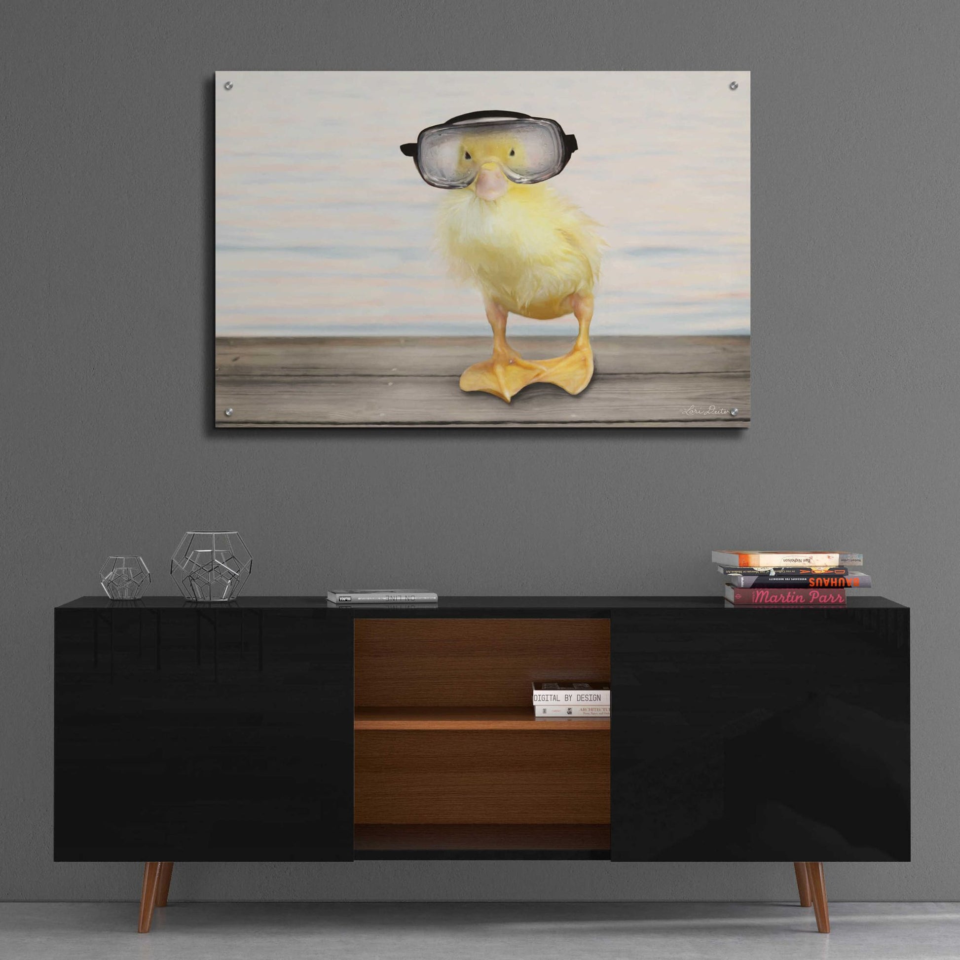 Epic Art 'Diving Duck' by Lori Deiter Acrylic Glass Wall Art,36x24