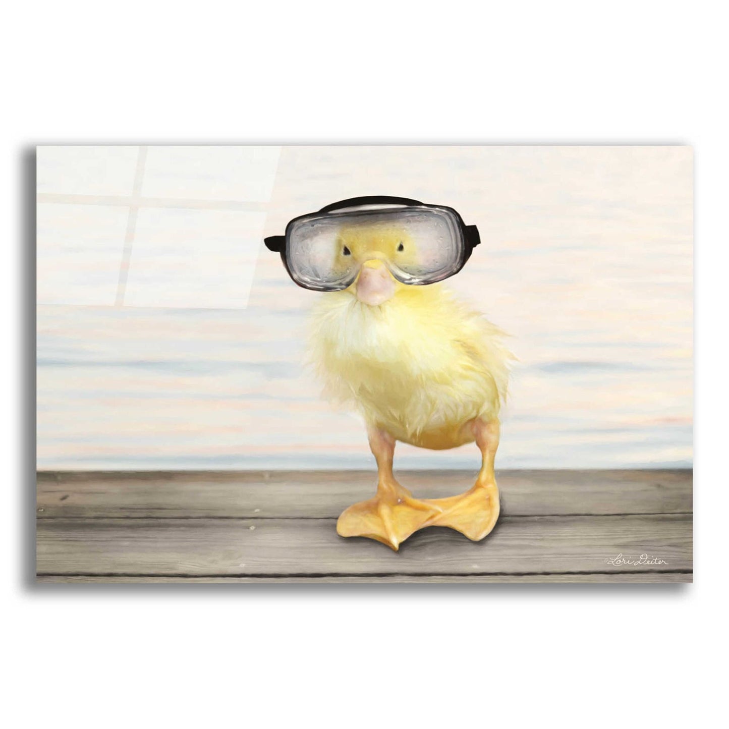 Epic Art 'Diving Duck' by Lori Deiter Acrylic Glass Wall Art