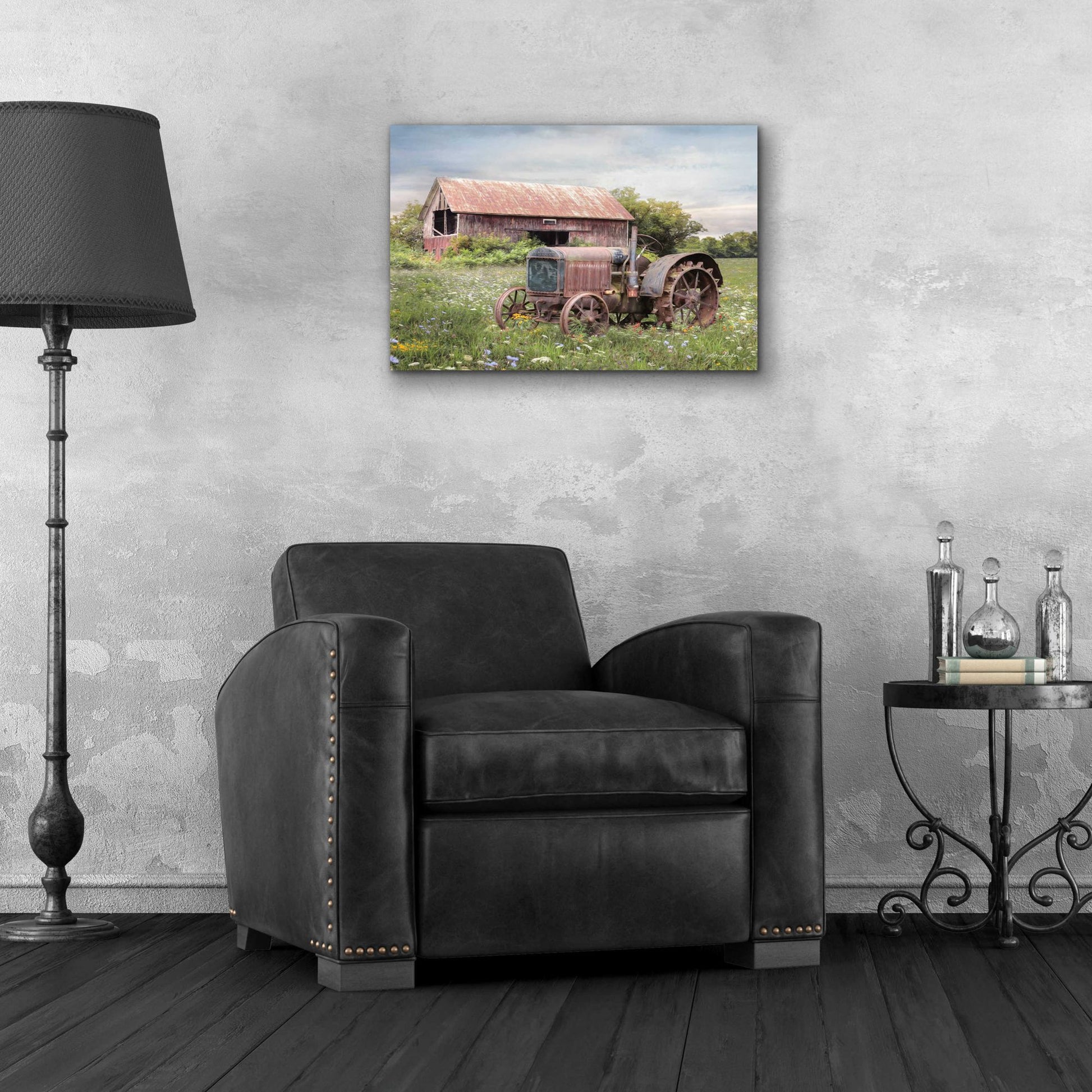 Epic Art 'Clayton Tractor' by Lori Deiter Acrylic Glass Wall Art,24x16