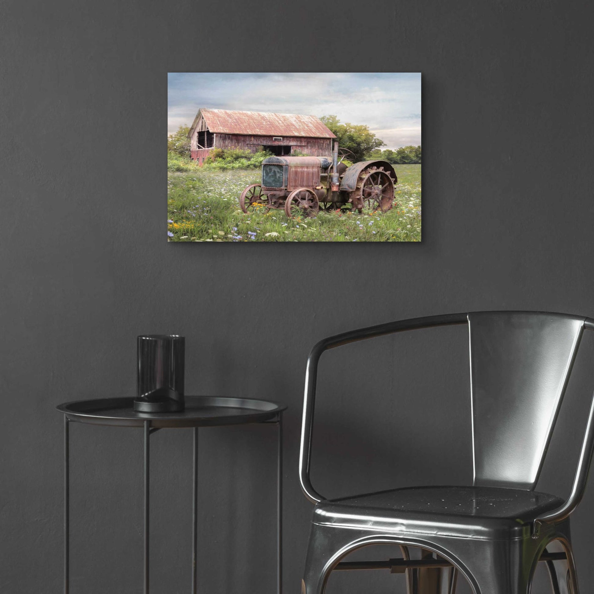 Epic Art 'Clayton Tractor' by Lori Deiter Acrylic Glass Wall Art,24x16