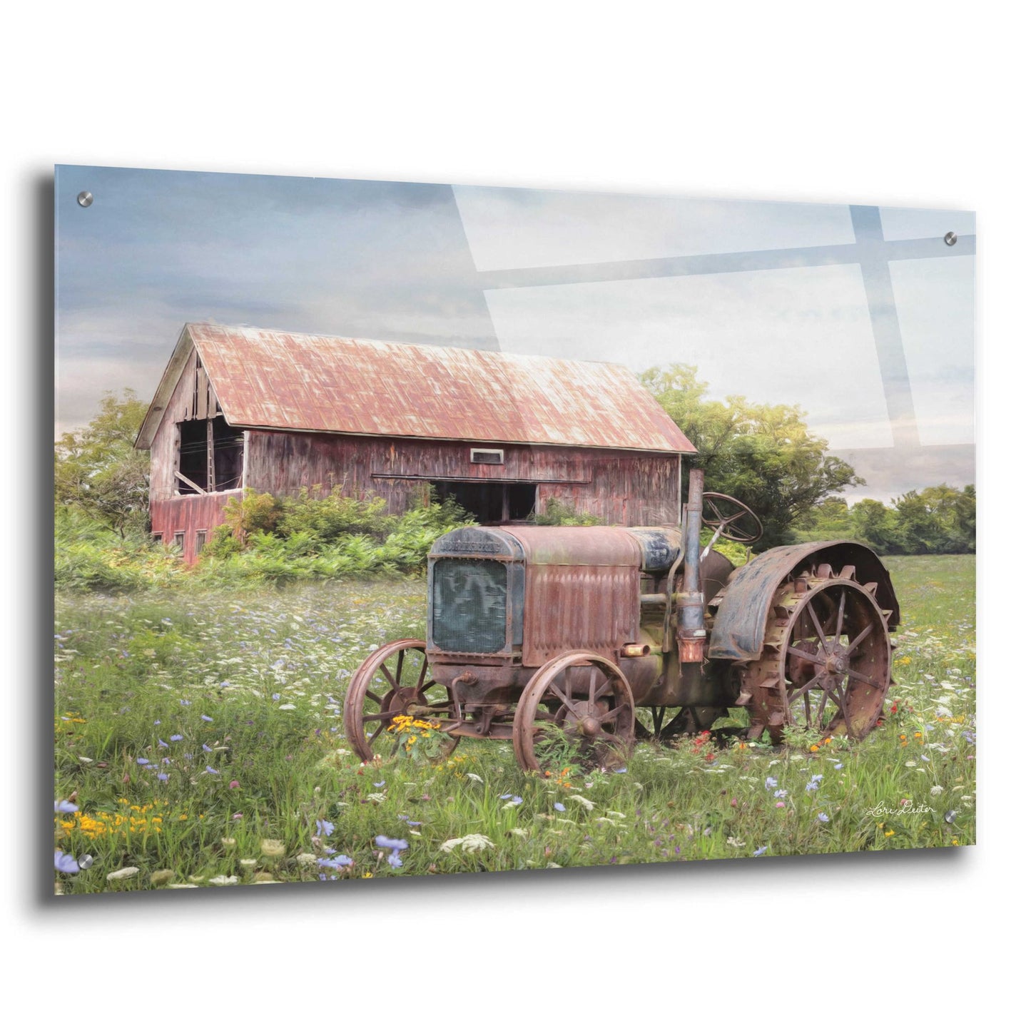 Epic Art 'Clayton Tractor' by Lori Deiter Acrylic Glass Wall Art,36x24