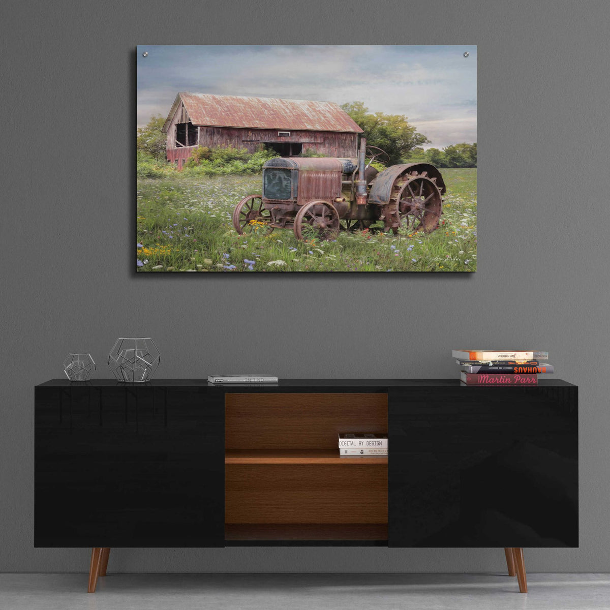 Epic Art 'Clayton Tractor' by Lori Deiter Acrylic Glass Wall Art,36x24