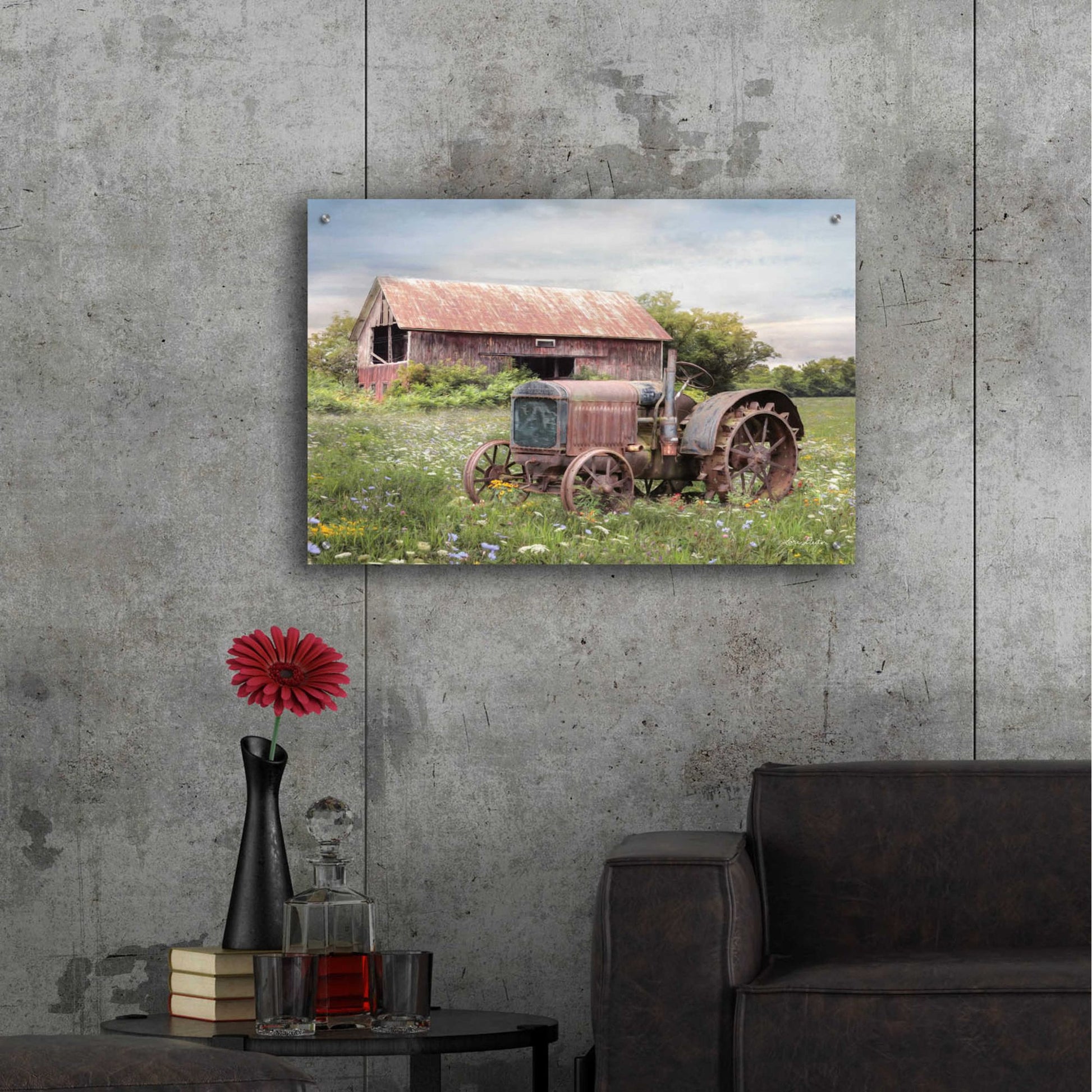 Epic Art 'Clayton Tractor' by Lori Deiter Acrylic Glass Wall Art,36x24