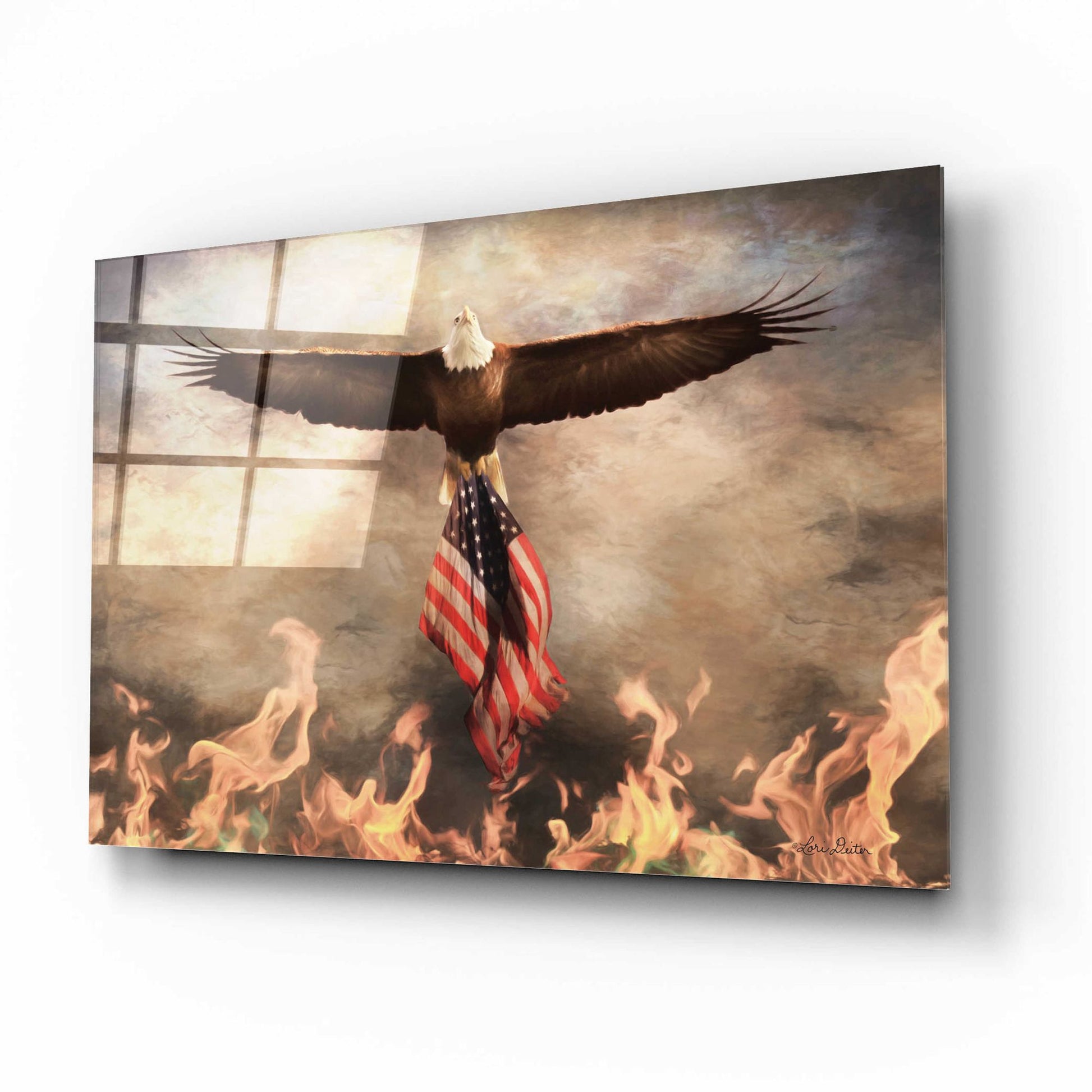 Epic Art 'Blaze of Glory' by Lori Deiter Acrylic Glass Wall Art,16x12