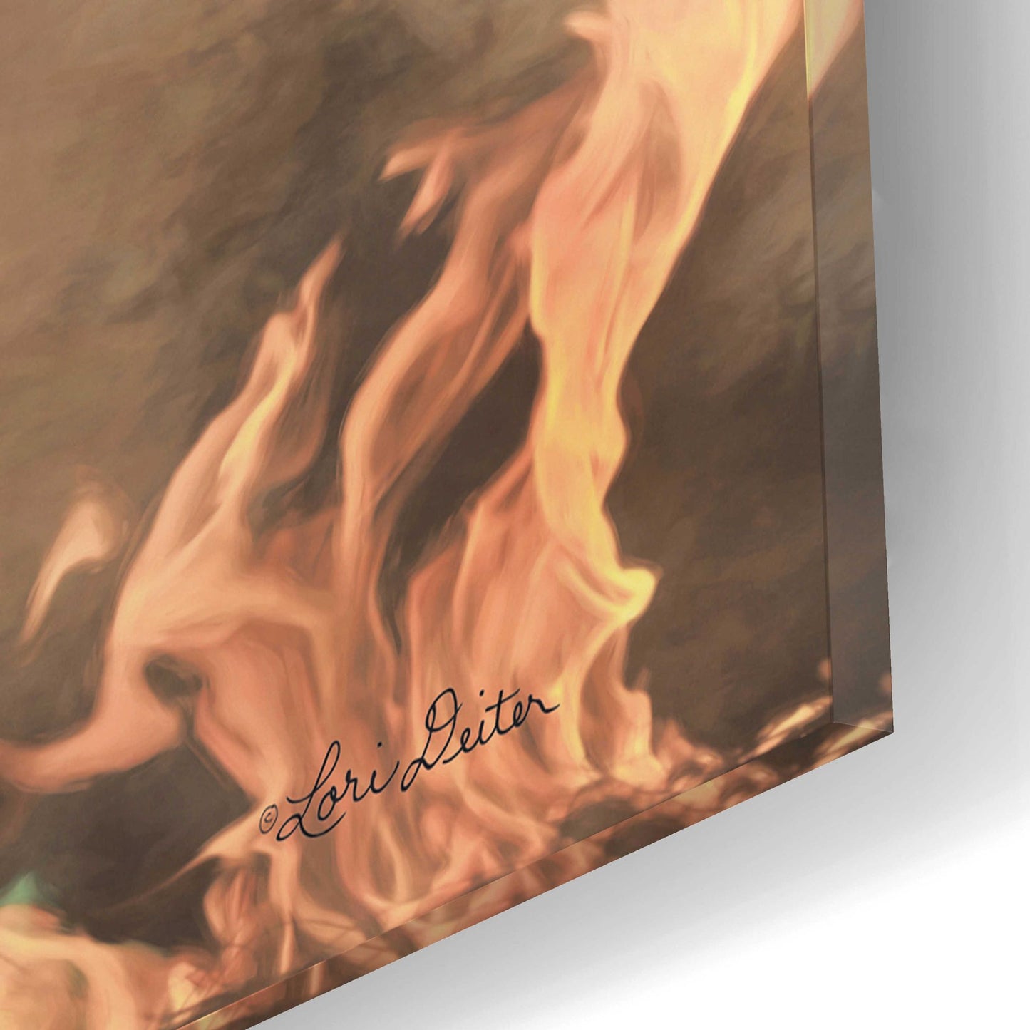 Epic Art 'Blaze of Glory' by Lori Deiter Acrylic Glass Wall Art,16x12