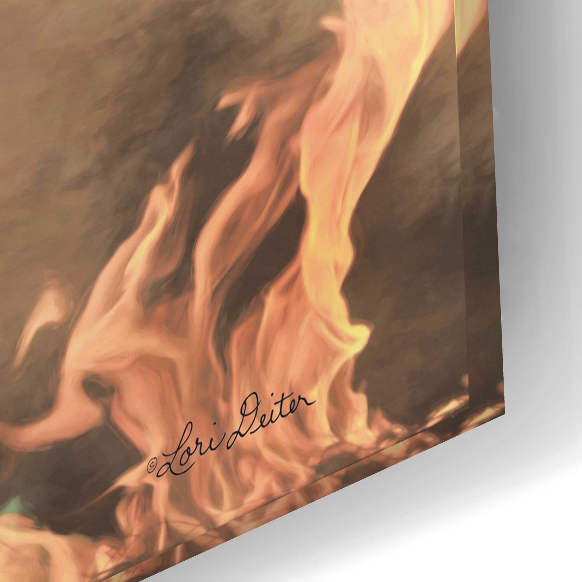 Epic Art 'Blaze of Glory' by Lori Deiter Acrylic Glass Wall Art,24x16