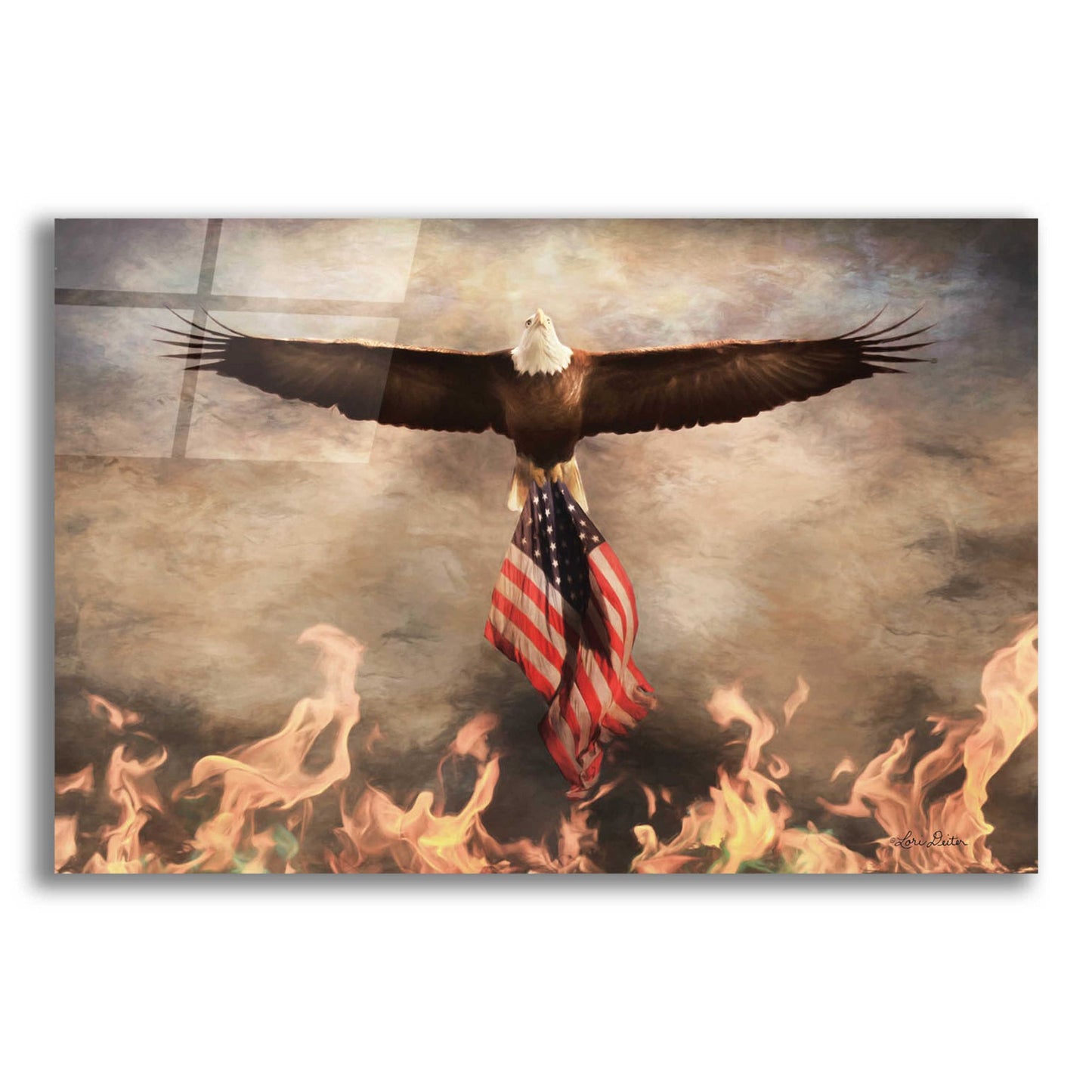 Epic Art 'Blaze of Glory' by Lori Deiter Acrylic Glass Wall Art,24x16